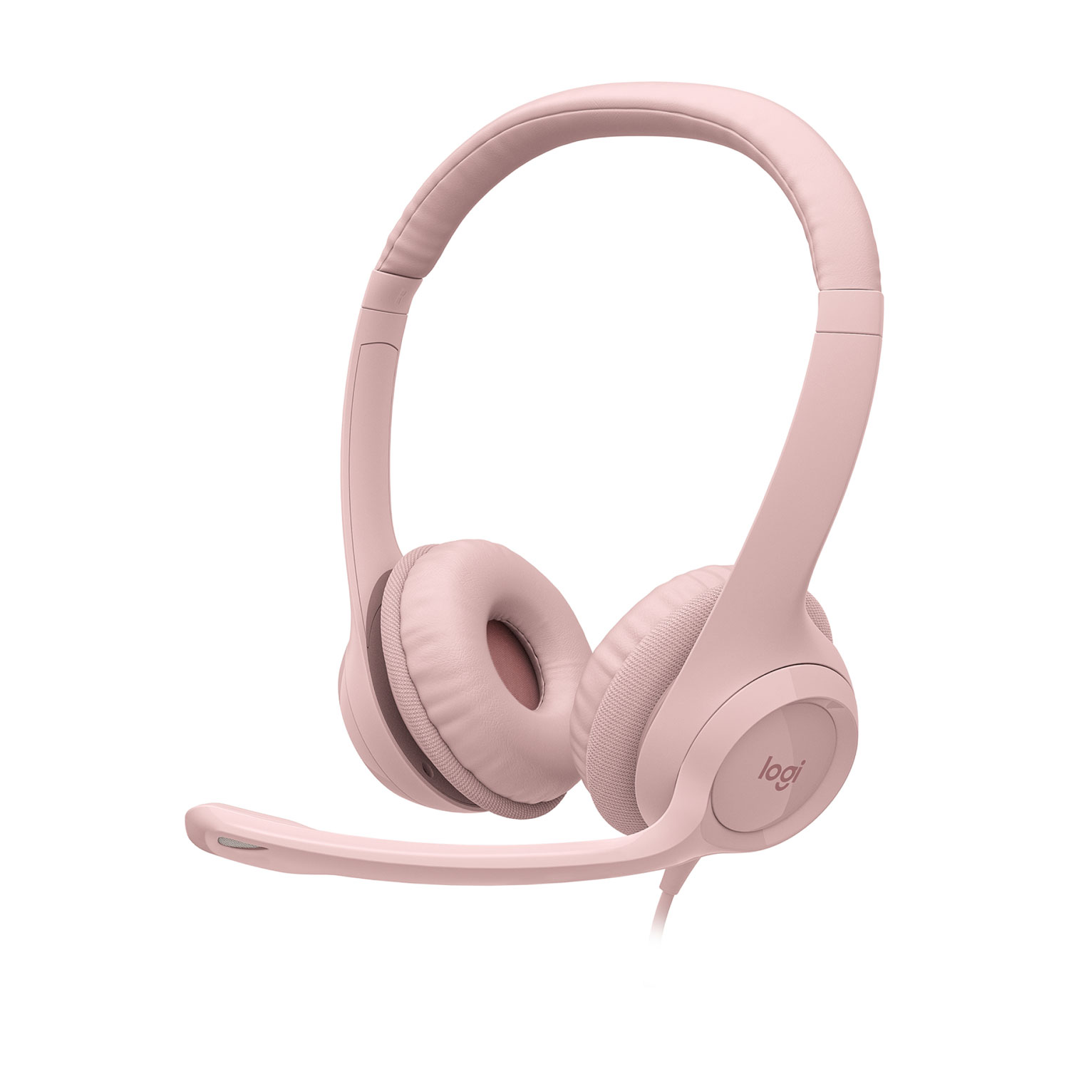 Logitech H390 Wired Headset with Noise Cancelling Microphone - Rose