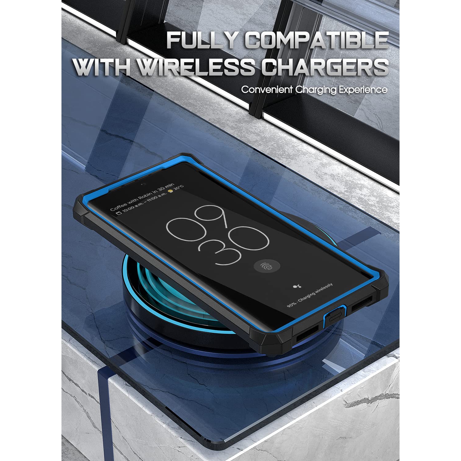 [20FT Mil-Grade Drop Tested] Designed for Google Pixel 7 Pro 5G, Built-in Screen Protector Work with Fingerprint ID, Full Body Hybrid Shockproof