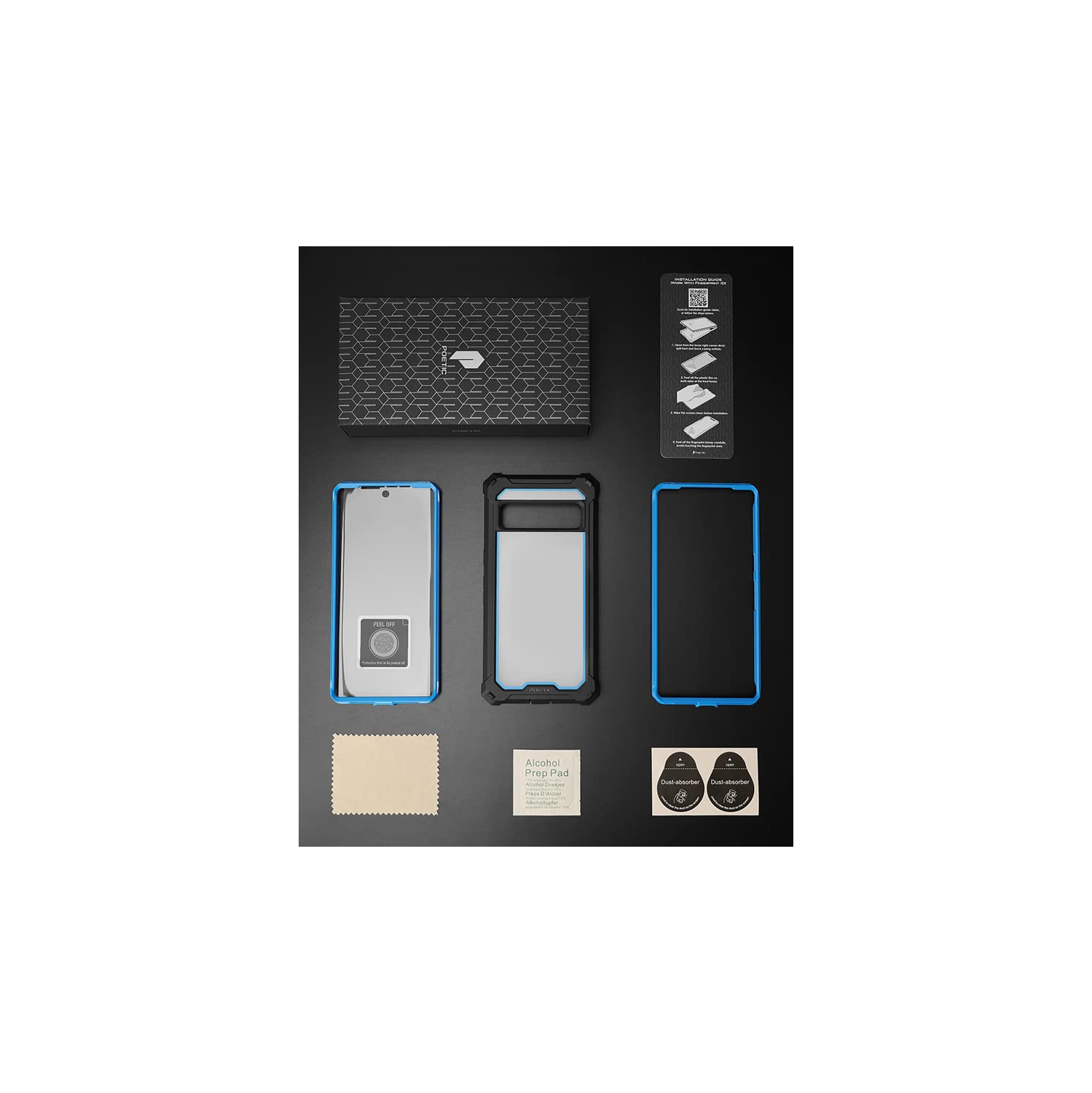 [20FT Mil-Grade Drop Tested] Designed for Google Pixel 7 Pro 5G, Built-in Screen Protector Work with Fingerprint ID, Full Body Hybrid Shockproof