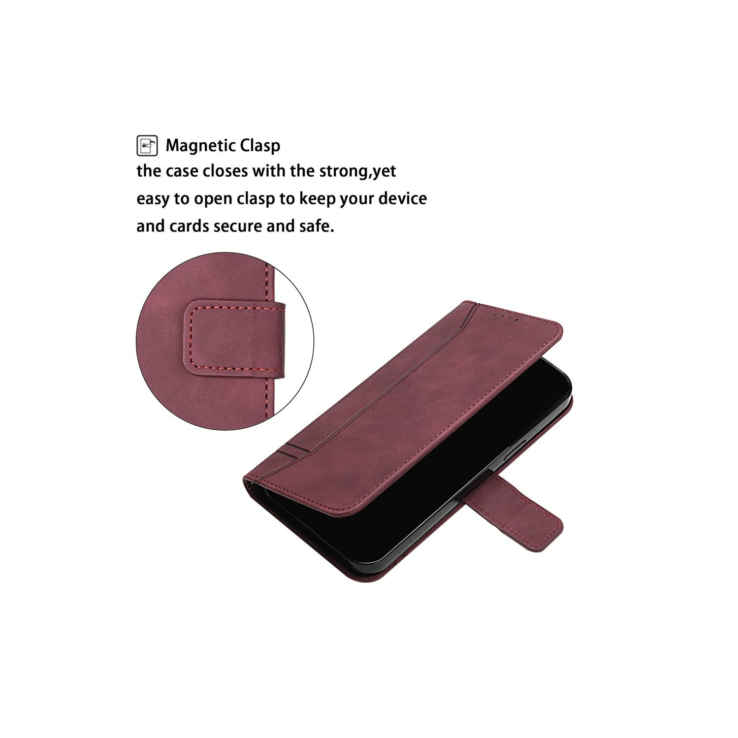 Wallet Case for Google Pixel 7 Pro, Google Pixel 7 Pro Case with Card Holder Leather Flip Case with Kickstand Magnetic Full Protection Compatible