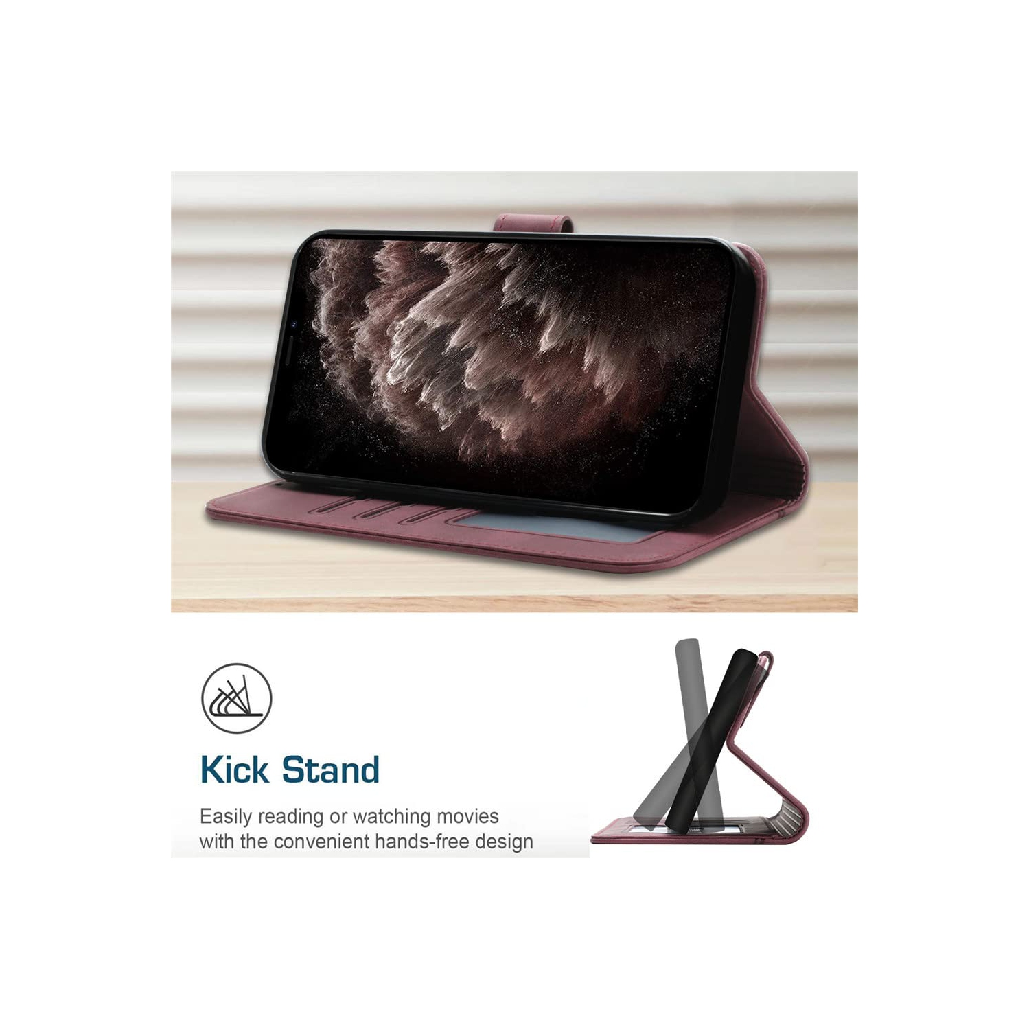 Wallet Case for Google Pixel 7 Pro, Google Pixel 7 Pro Case with Card Holder Leather Flip Case with Kickstand Magnetic Full Protection Compatible