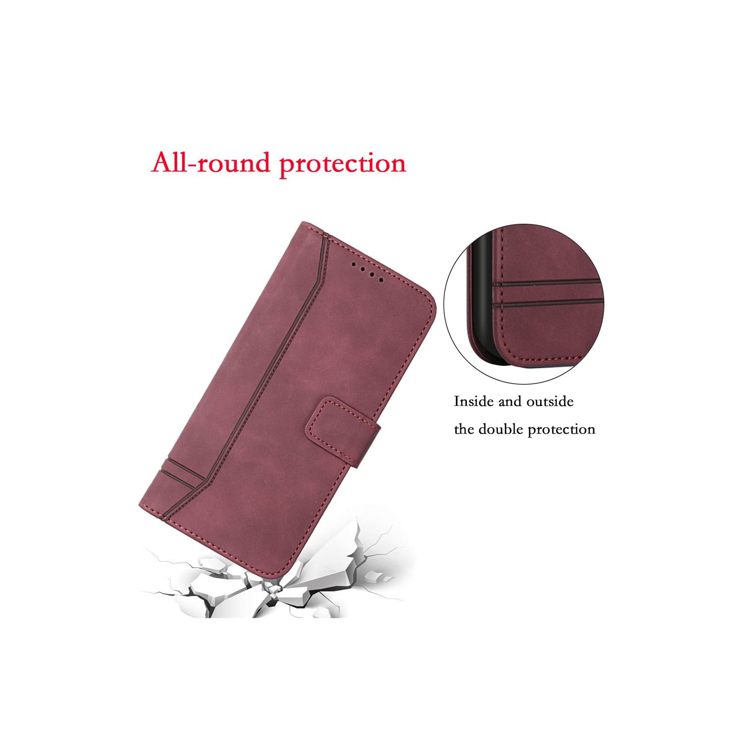 Wallet Case for Google Pixel 7 Pro, Google Pixel 7 Pro Case with Card Holder Leather Flip Case with Kickstand Magnetic Full Protection Compatible