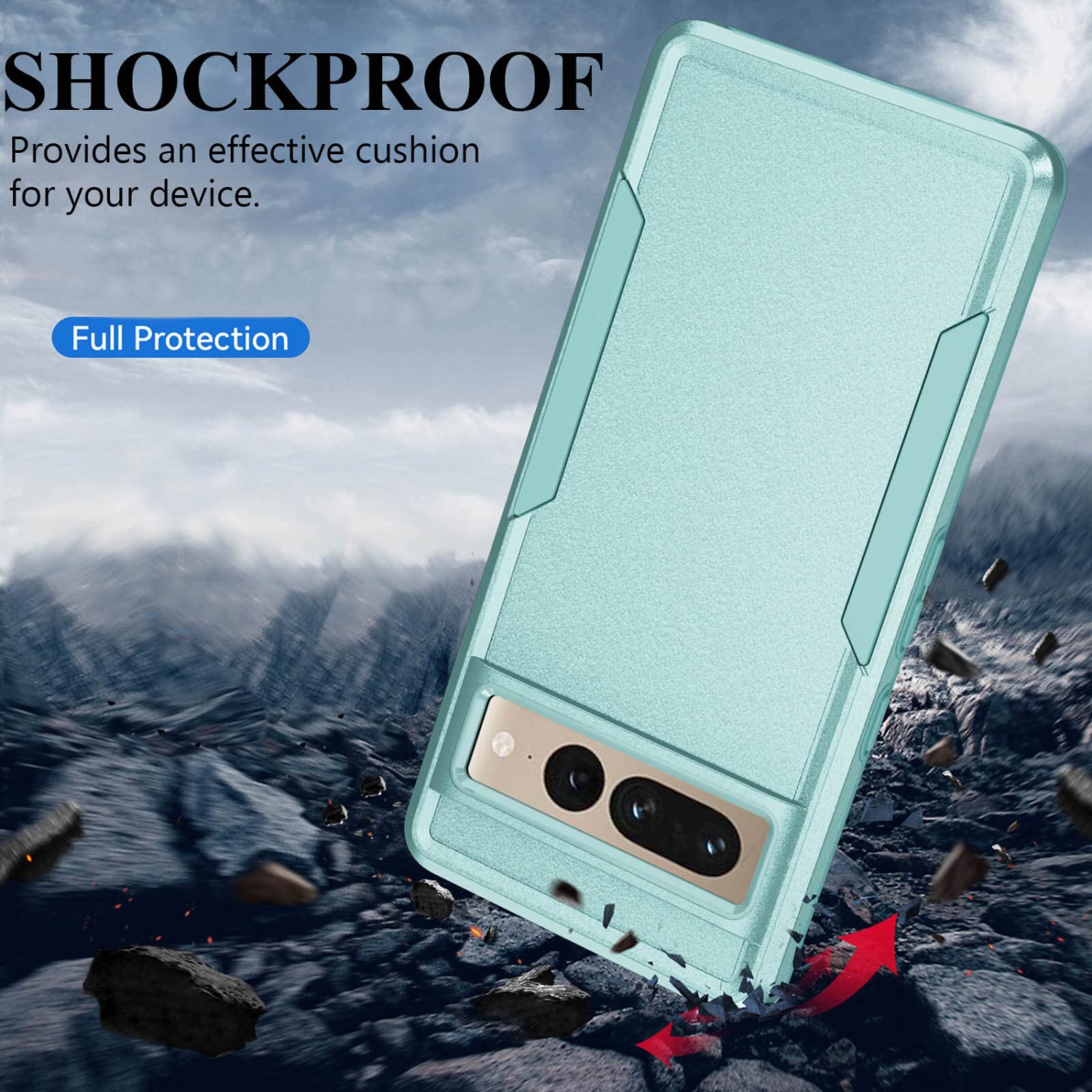 Pixel 7 Pro,Hard Back & Soft TPU Dual Layer for Pixel 7 Pro Case,Slim Cover Anti-Scratch Phone Case,Full Body Shockproof Heavy Duty Protective for