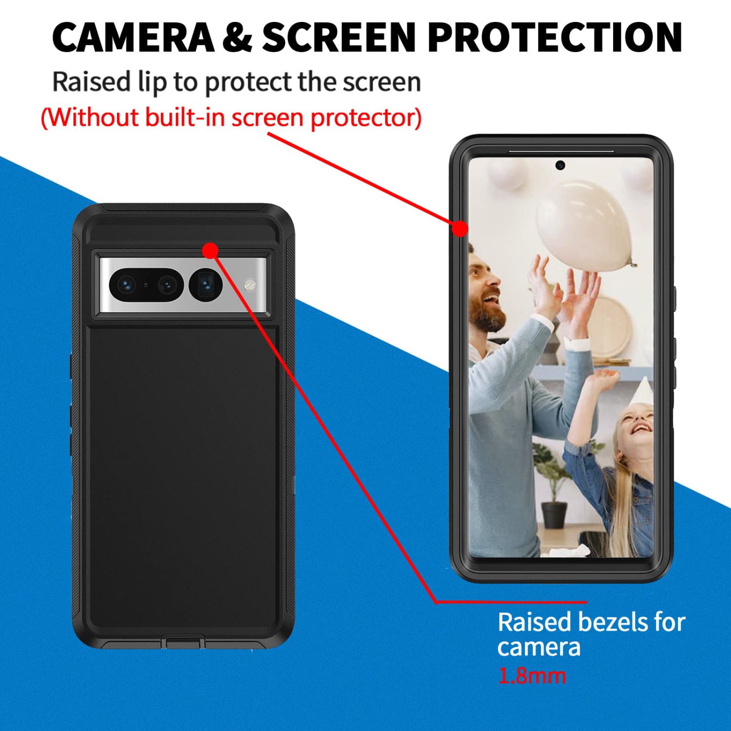 Defender Case for Google Pixel 7 Pro 5G, Heavy Duty Shockproof Dustproof 3 in 1 Rugged Protective Bumper Phone Cover for Pixel 7 Pro 5G