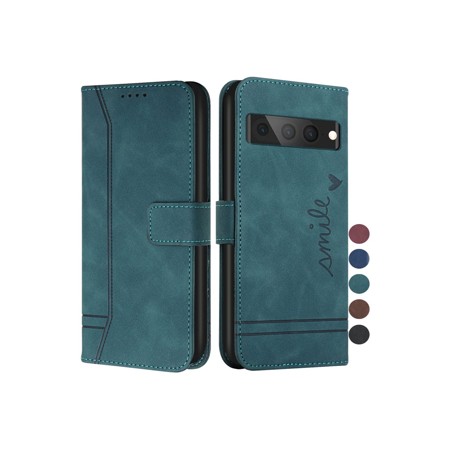 Wallet Case for Google Pixel 7 Pro, Google Pixel 7 Pro Case with Card Holder Leather Flip Case with Kickstand Magnetic Full Protection Compatible