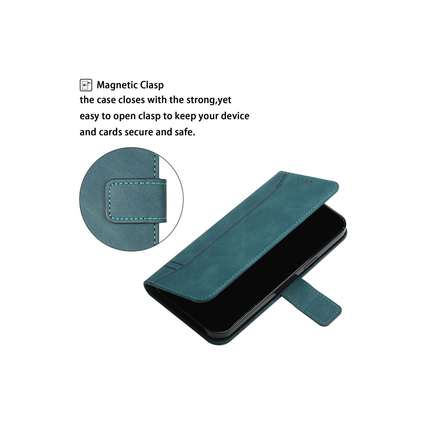 Wallet Case for Google Pixel 7 Pro, Google Pixel 7 Pro Case with Card Holder Leather Flip Case with Kickstand Magnetic Full Protection Compatible