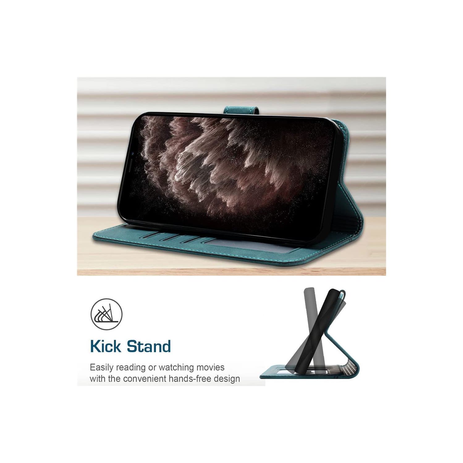 Wallet Case for Google Pixel 7 Pro, Google Pixel 7 Pro Case with Card Holder Leather Flip Case with Kickstand Magnetic Full Protection Compatible