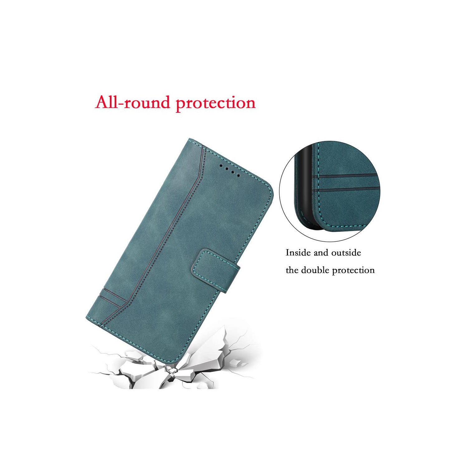 Wallet Case for Google Pixel 7 Pro, Google Pixel 7 Pro Case with Card Holder Leather Flip Case with Kickstand Magnetic Full Protection Compatible