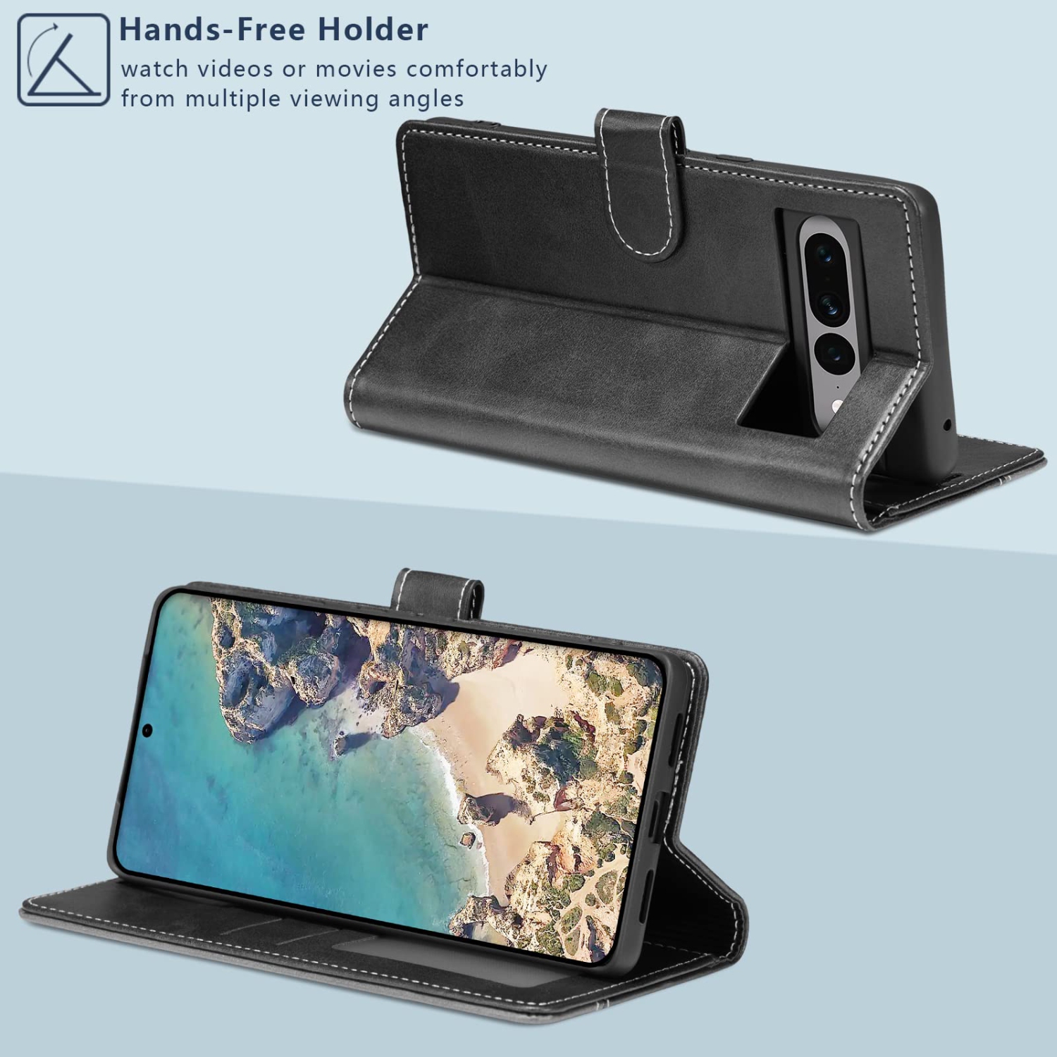 XIZYO Wallet Case for Google Pixel 7 Pro PU Leather Case for Men Women Flip Case with Card Holder Kickstand Magnetic Shockproof Protective Cover for