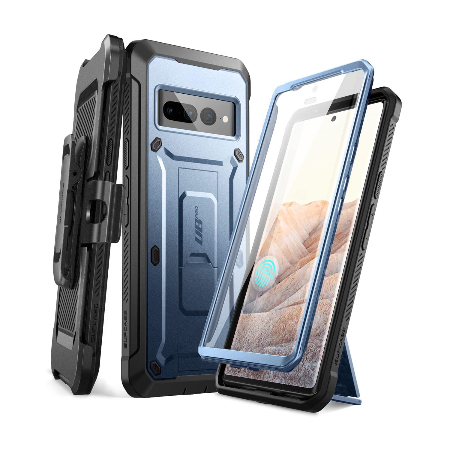 SUPCASE Unicorn Beetle Pro Series Case for Google Pixel 7 Pro (2022 Release), Full-Body Rugged Belt-Clip & Kickstand Case with Built-in Screen Protector (Tilt)