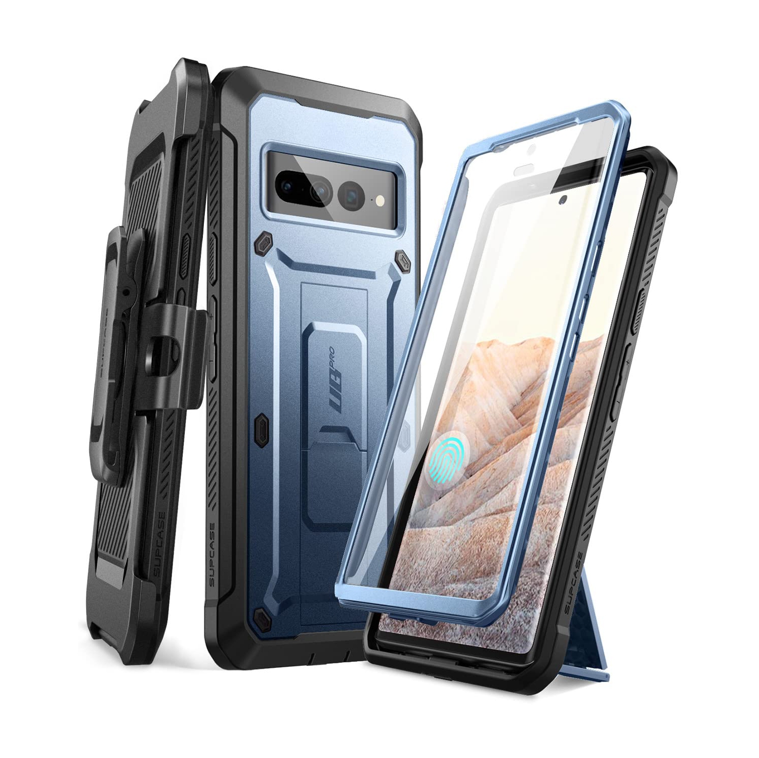 SUPCASE Unicorn Beetle Pro Series Case for Google Pixel 7 Pro, Full-Body Rugged Belt-Clip & Kickstand Case with Built-in Screen Protector (Tilt)