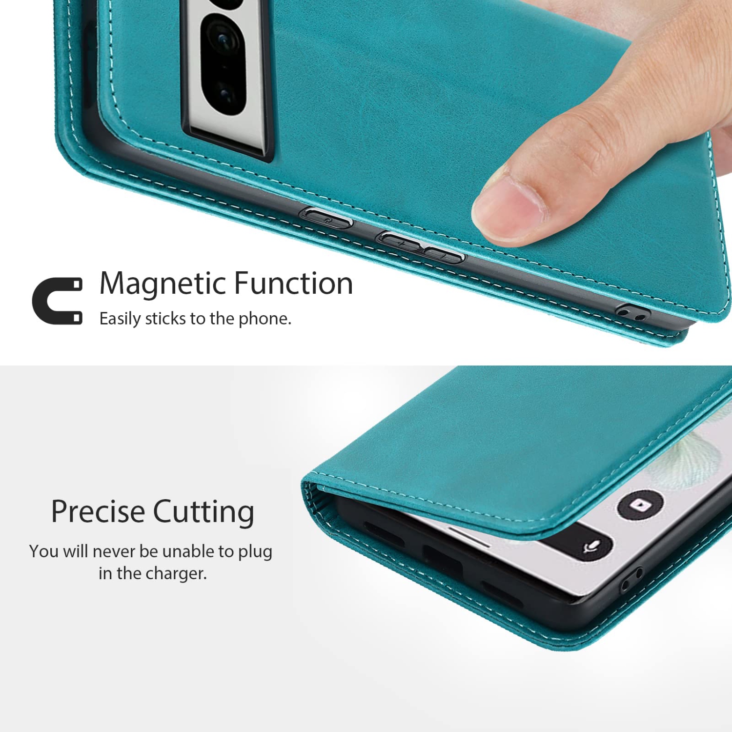 Google Pixel 7 pro case Wallet-PU Leather with Card Holder-Strong Magnetic case for Women and Men- Google Pixel 7 pro Flip étui de portefeuille