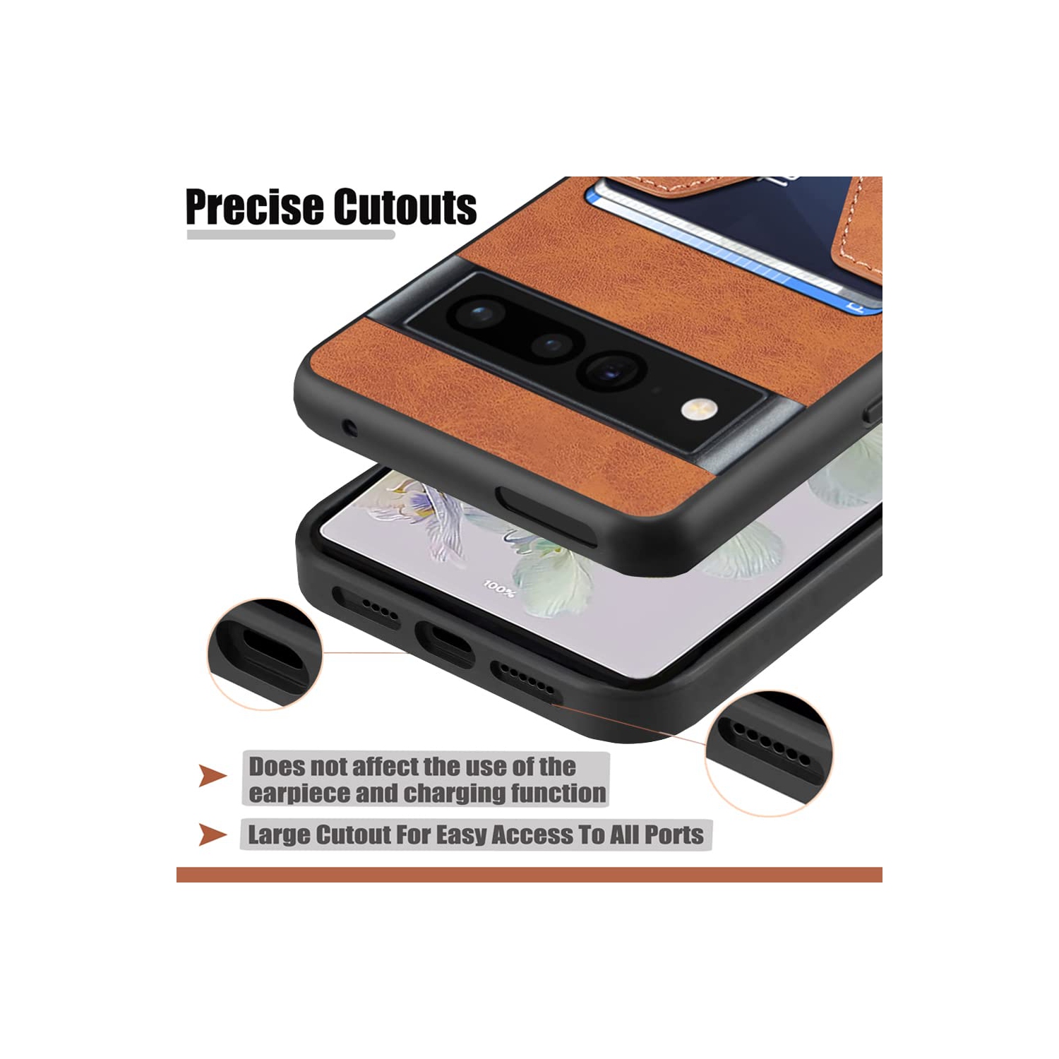 Case for Google Pixel 7 Pro,PU Leather Wallet Case with Credit Card Slot Holder Ultra Slim Protector Case for Google Pixel 7 Pro