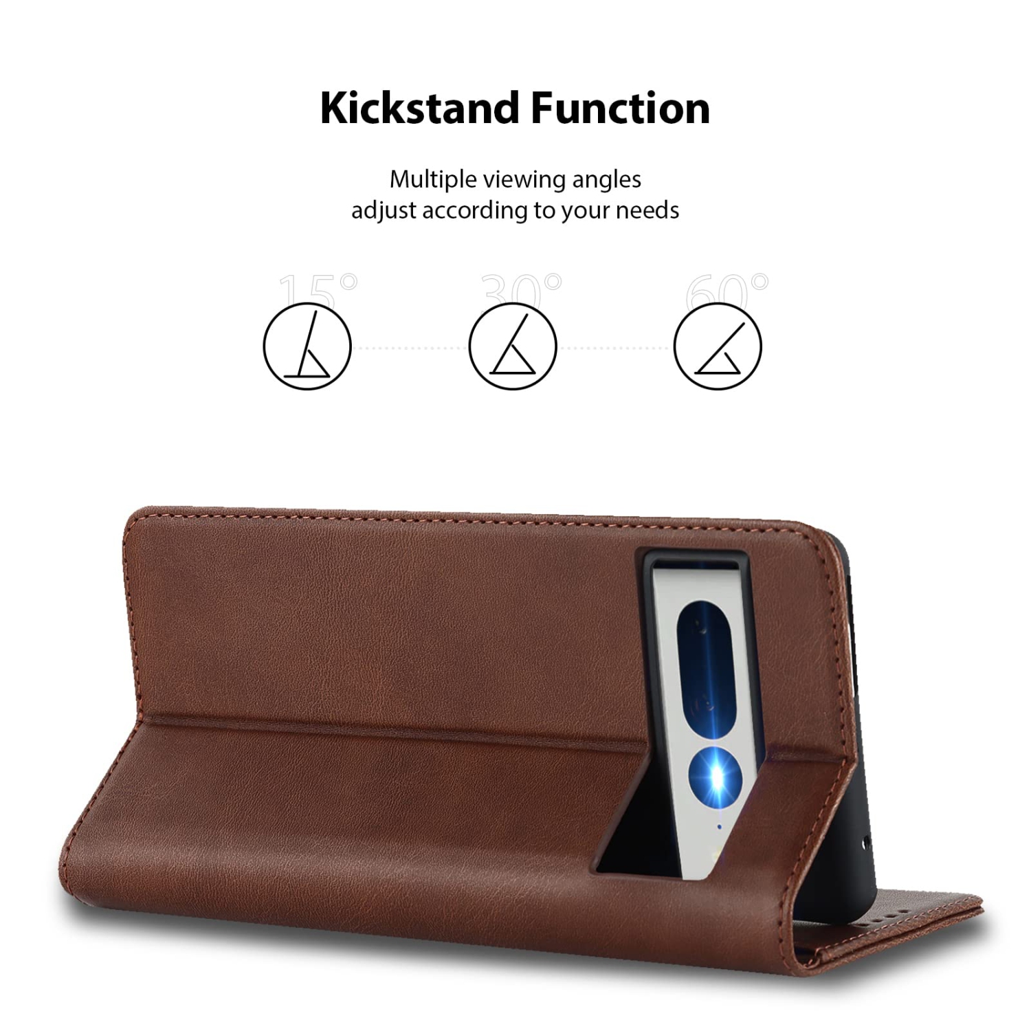 Google Pixel 7 pro case Wallet-PU Leather with Card Holder-Strong Magnetic case for Women and Men- Google Pixel 7 pro Flip étui de portefeuille