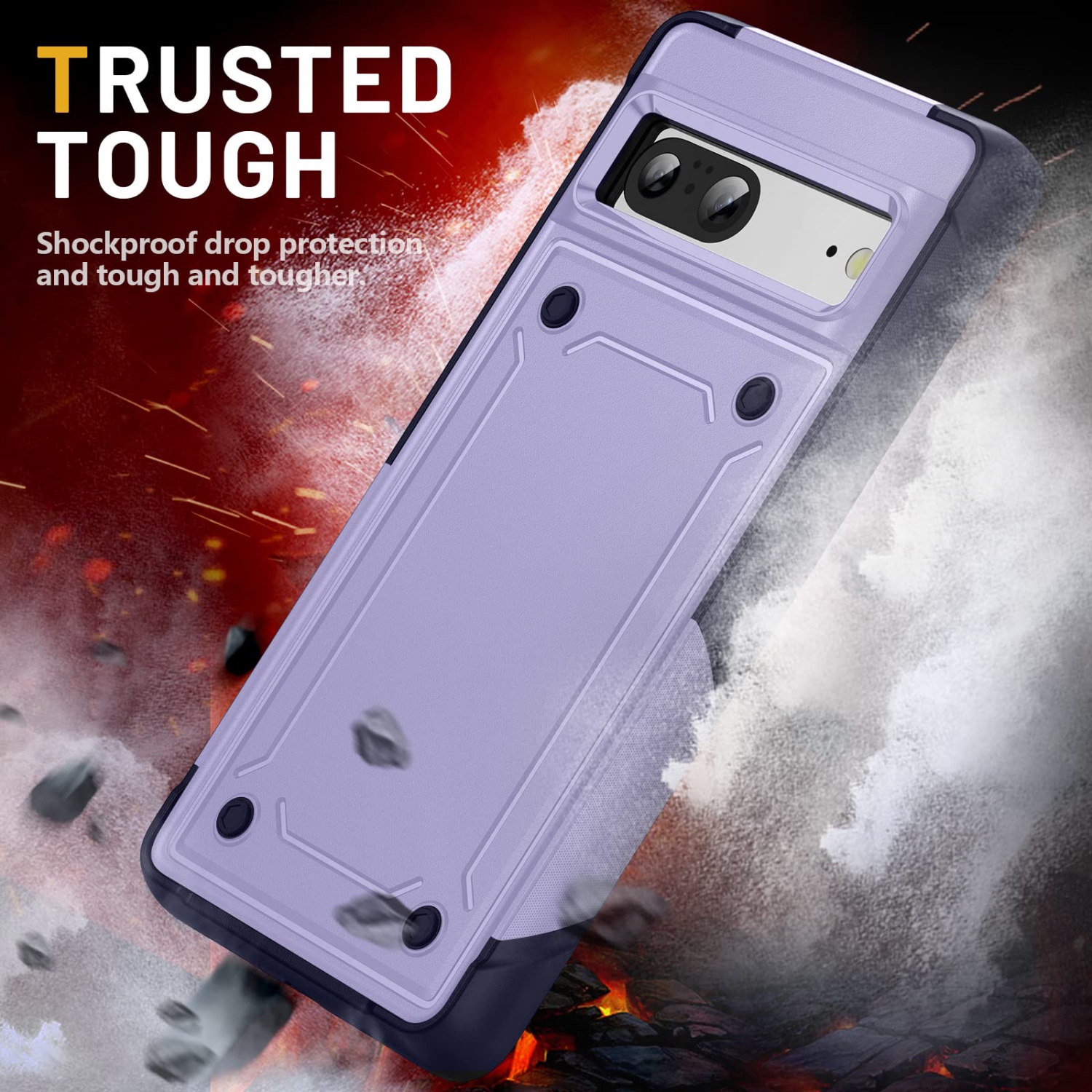 for Google Pixel 7 case with Screen Protector,Heavy Duty Protection Dual Layer Military Grade Drop Proof Cover Hard Shell Sturdy Durable Phone Case
