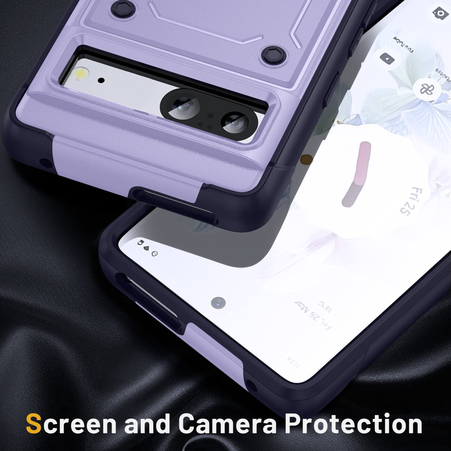 for Google Pixel 7 case with Screen Protector,Heavy Duty Protection Dual Layer Military Grade Drop Proof Cover Hard Shell Sturdy Durable Phone Case