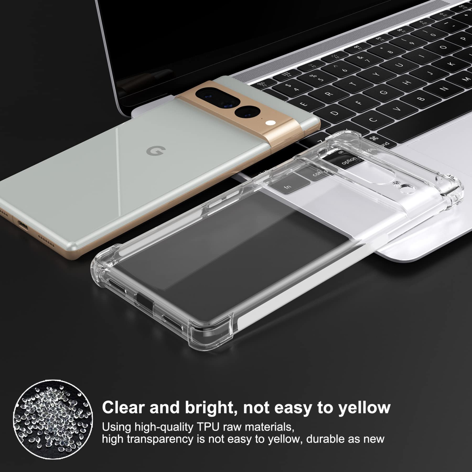 Google Pixel 7 Pro Case, Google Pixel 7 Pro Case Clear, Soft TPU Slim Thin Transparent Case for Pixel 7 Pro - Clear