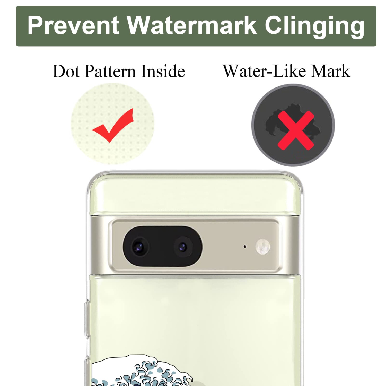 Pixel 7 Case Clear with Design Soft TPU Shock Absorption Slim Embossed Pattern Protective Back Cover for Pixel 7 6.3inch