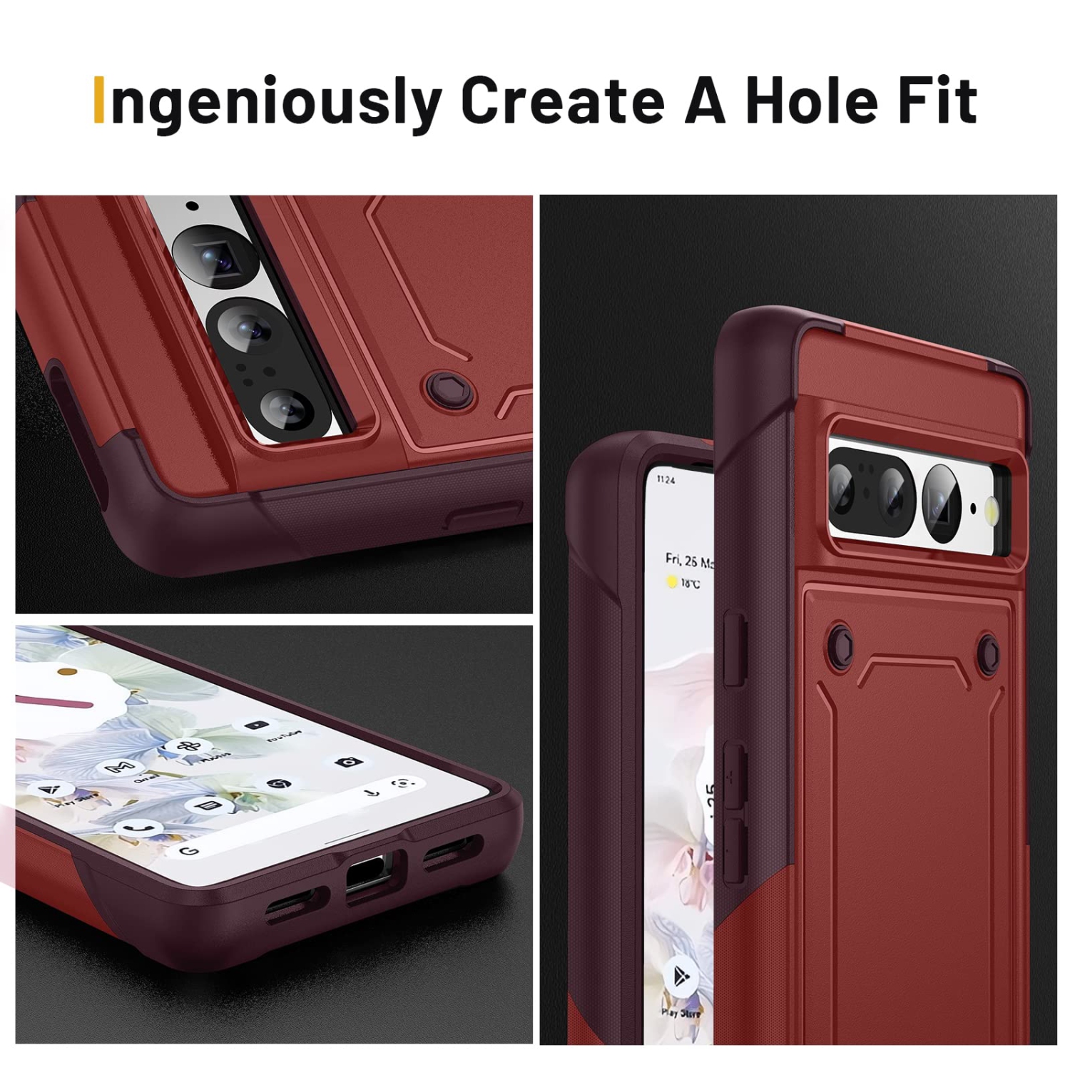 for Google Pixel 7 Pro case,Pixel 7 Pro Phone case,Heavy Duty Protection Dual Layer Military Grade Drop Proof Cover Hard Shell Sturdy Durable Phone