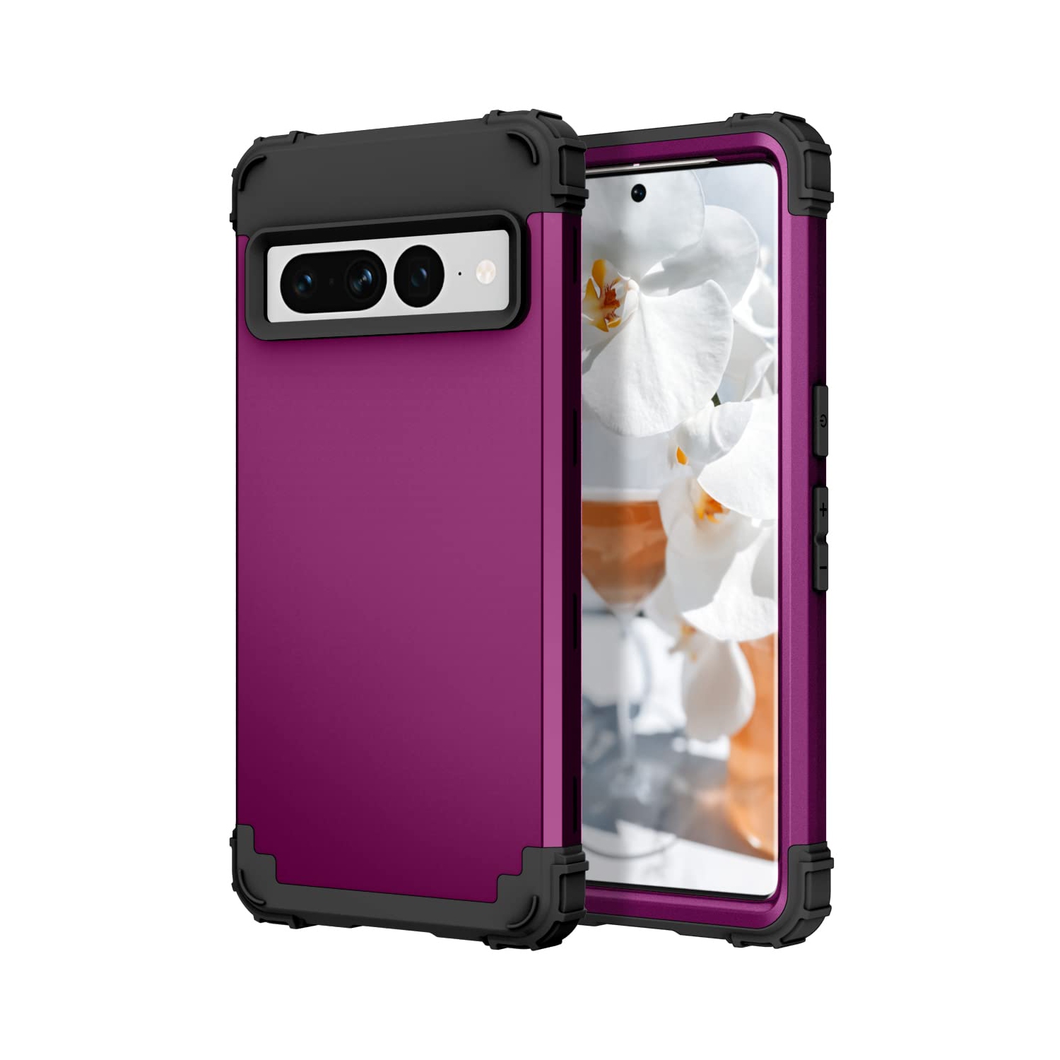 for Google Pixel 7 Pro Rugged Case with Tempered Glass Screen Protector,Heavy Duty Shockproof Protective Case Anti-Drop for Google Pixel 7 Pro