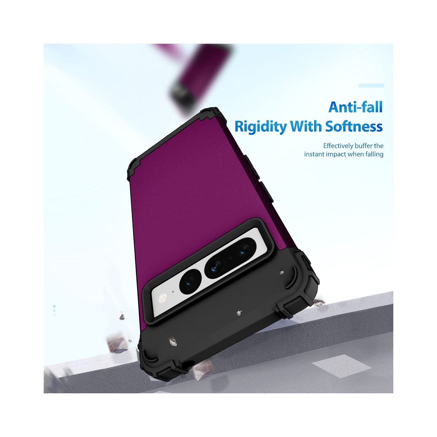 for Google Pixel 7 Pro Rugged Case with Tempered Glass Screen Protector,Heavy Duty Shockproof Protective Case Anti-Drop for Google Pixel 7 Pro