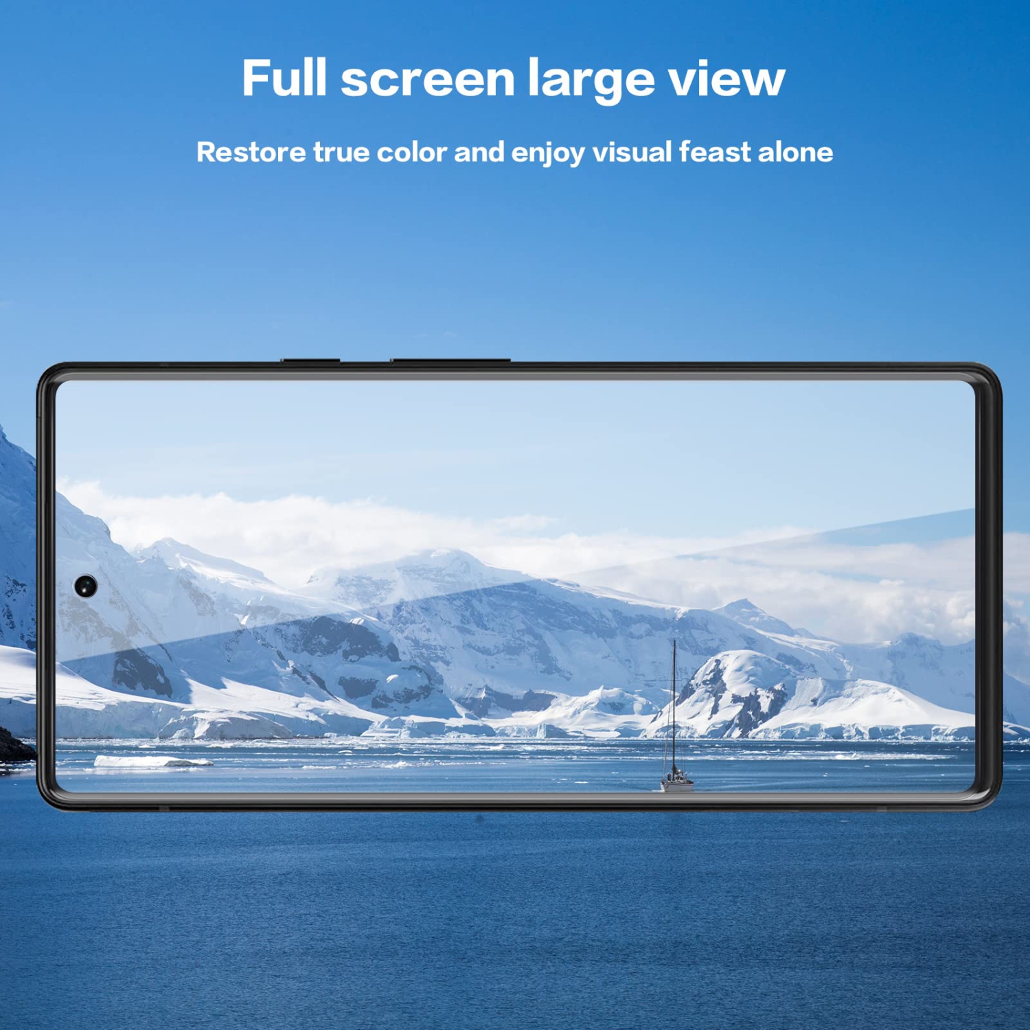 2 Pack QUESPLE for Google Pixel 7 Pro Screen Protector, 9H Tempered Glass, Ultrasonic Fingerprint Compatible, 3D Curved, HD Clear Scratch Resistant