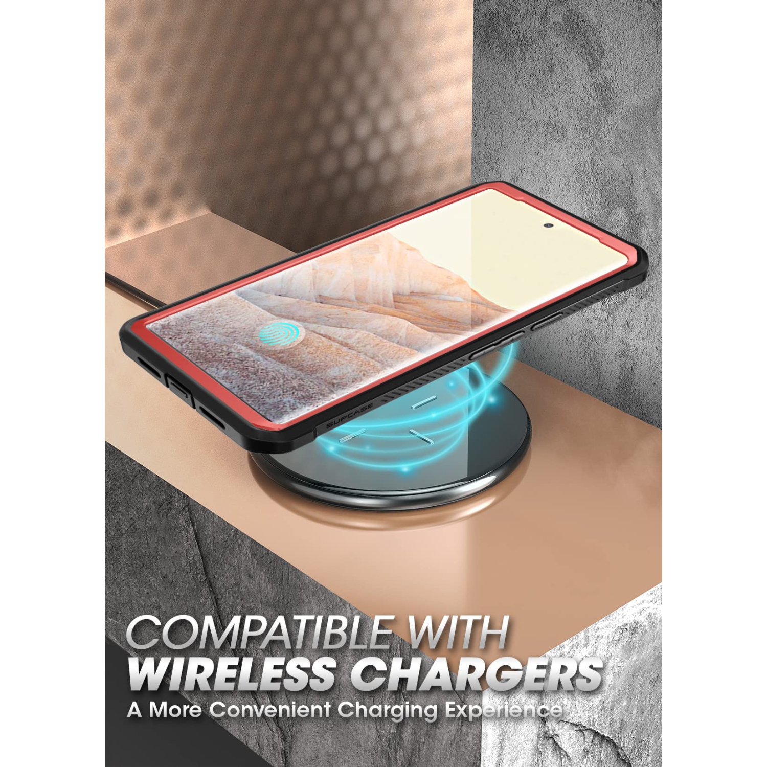 Unicorn Beetle Pro Series Case for Google Pixel 7, Full-Body Rugged Belt-Clip & Kickstand Case with Built-in Screen Protector (Ruddy)