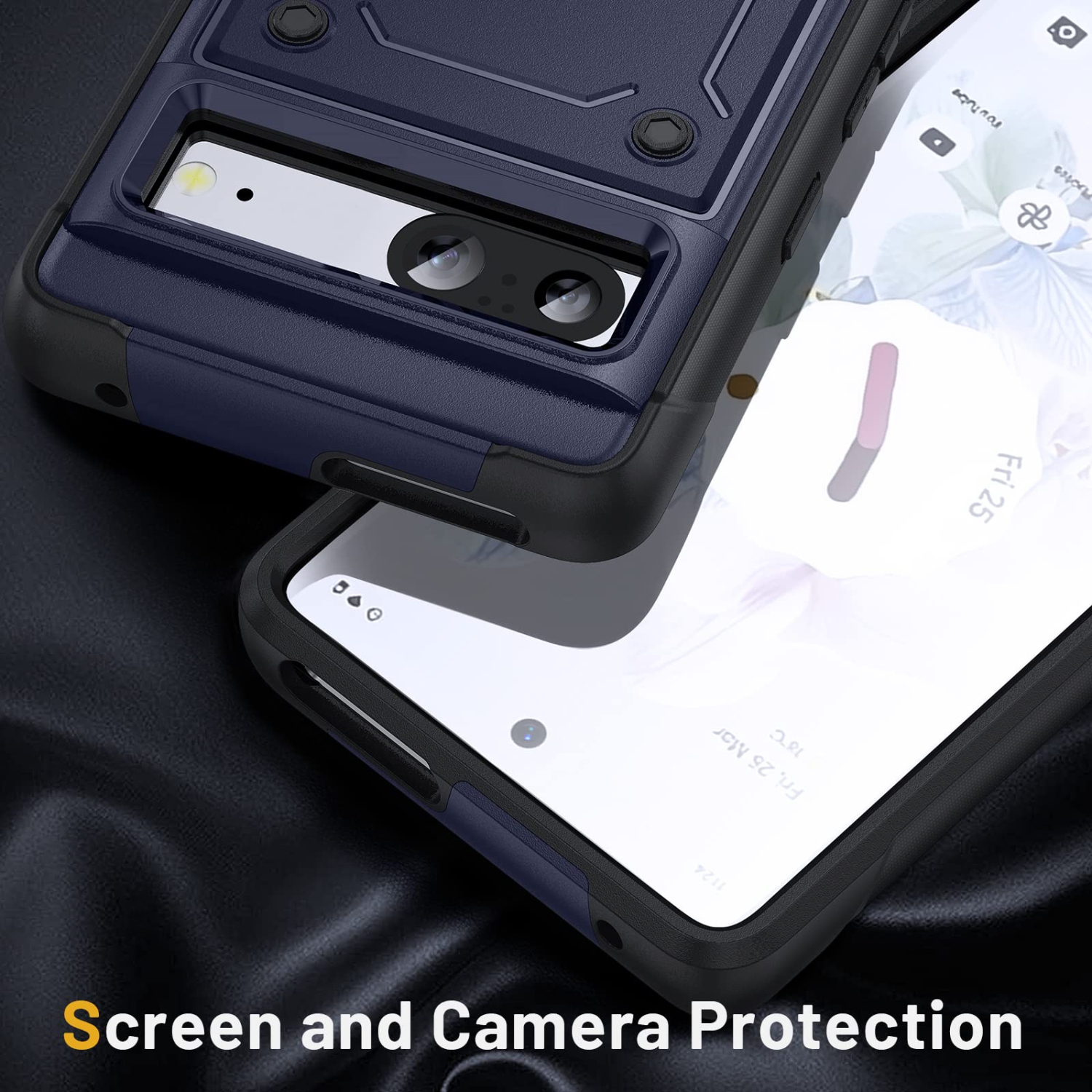 Pour l’étui Pixel 7 de Google avec protecteur d’écran, robuste, protection double couche, protection de qualité militaire, coque rigide, robuste,