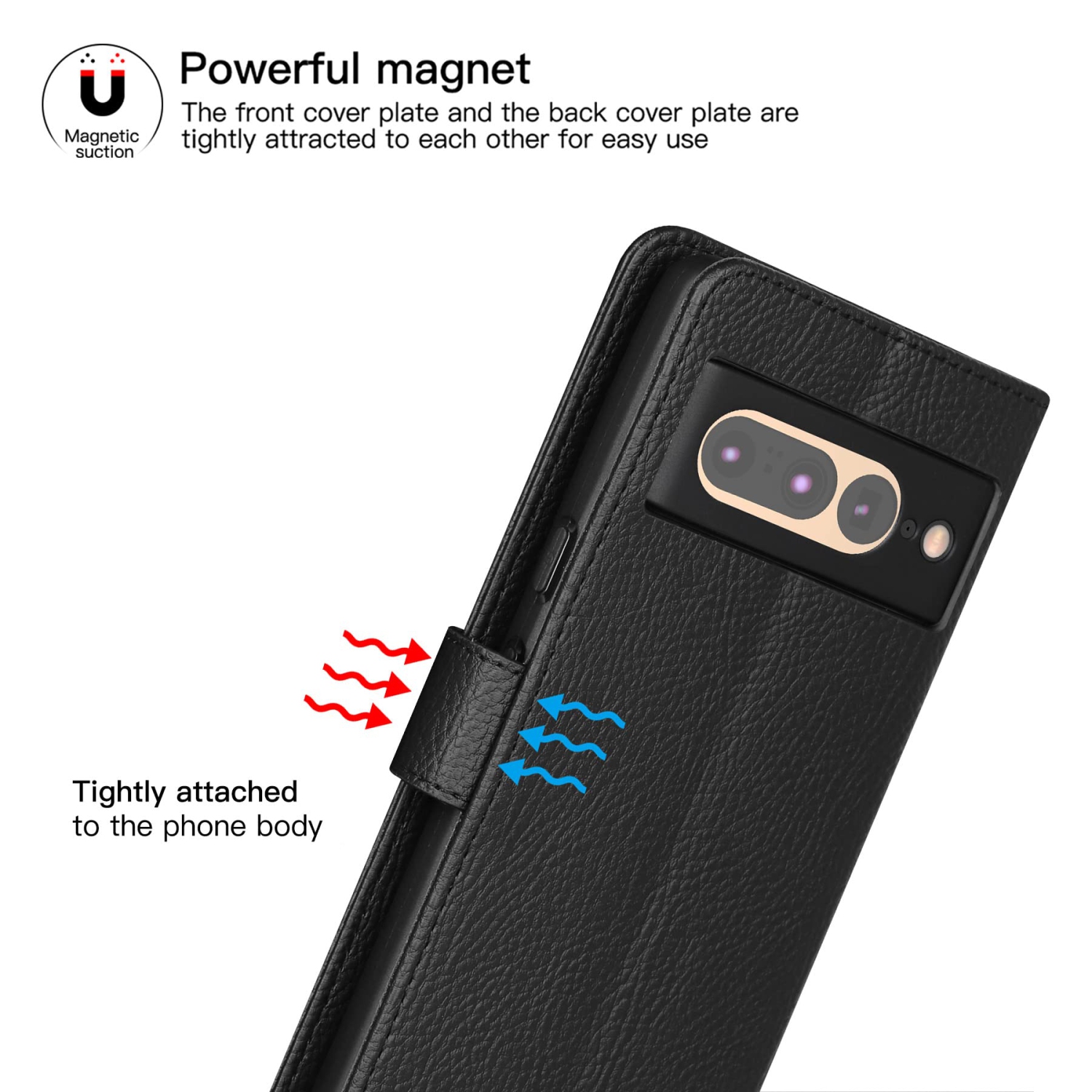 Redluckstar for Google Pixel 7 Pro Case Leather, Pixel 7 Pro Wallet Case, Card Slot Magnetic Closure RFID Blocking Flip Case for Google Pixel 7 Pro