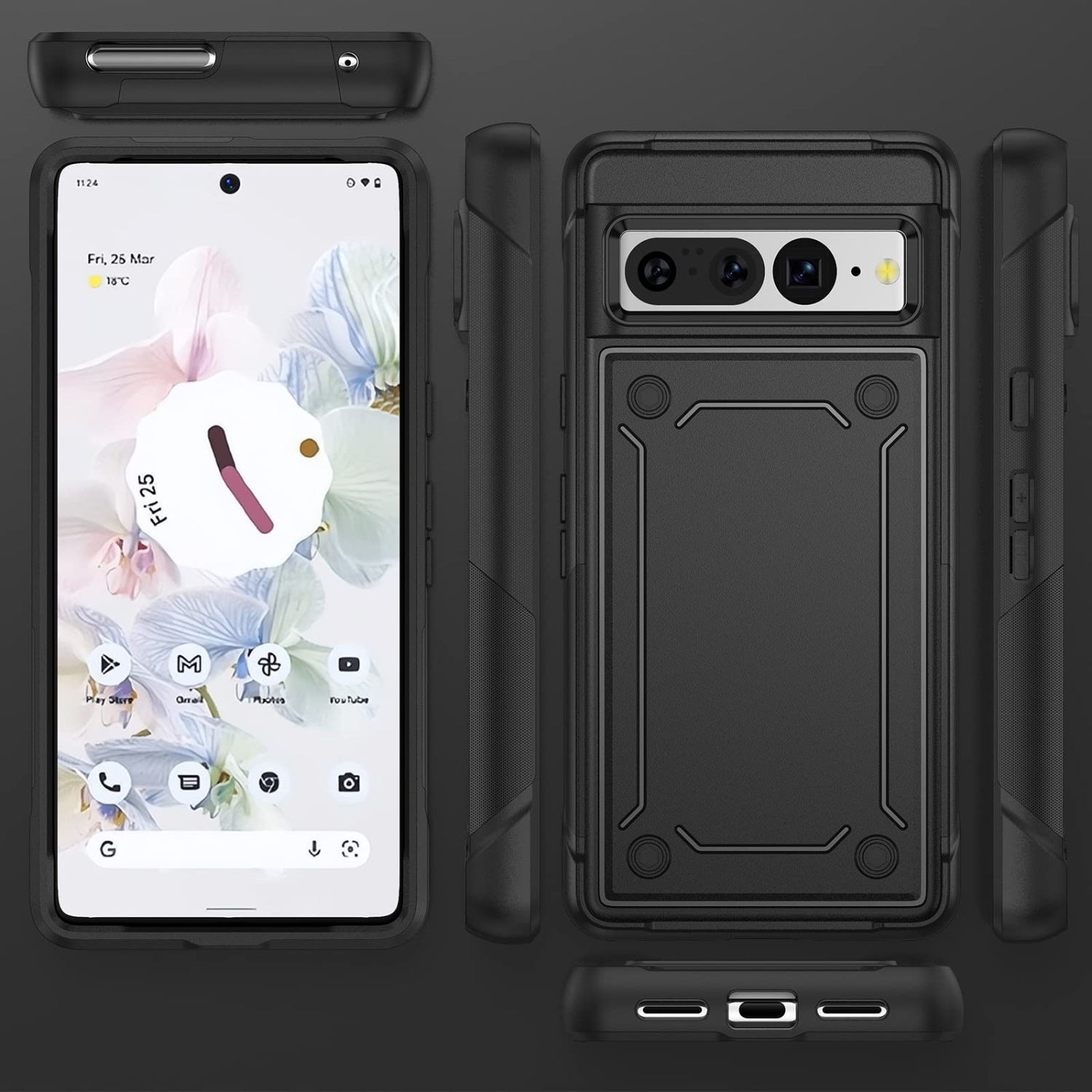 Google Pixel 7 Pro case,Pixel 7 Pro Phone case,Heavy Duty Protection Dual Layer Military Grade Drop Proof Cover Hard Shell Sturdy Durable Phone Case
