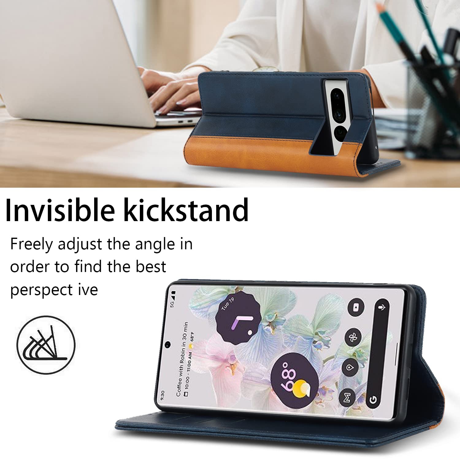 Google Pixel 7 pro 6.7 inch Wallet Case- case with Card Holder -PU Leather Cover -for Women and Men-Google Pixel 7 pro Étui Pour portefeuille Flip