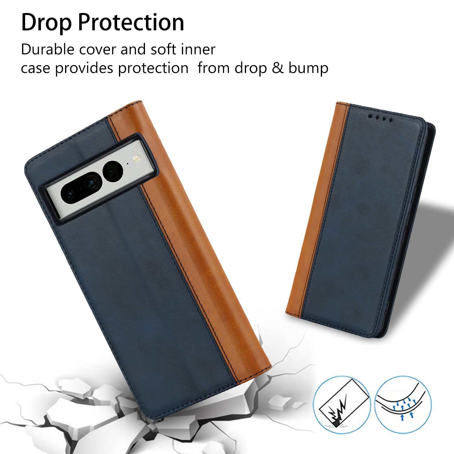 Google Pixel 7 pro 6.7 inch Wallet Case- case with Card Holder -PU Leather Cover -for Women and Men-Google Pixel 7 pro Étui Pour portefeuille Flip