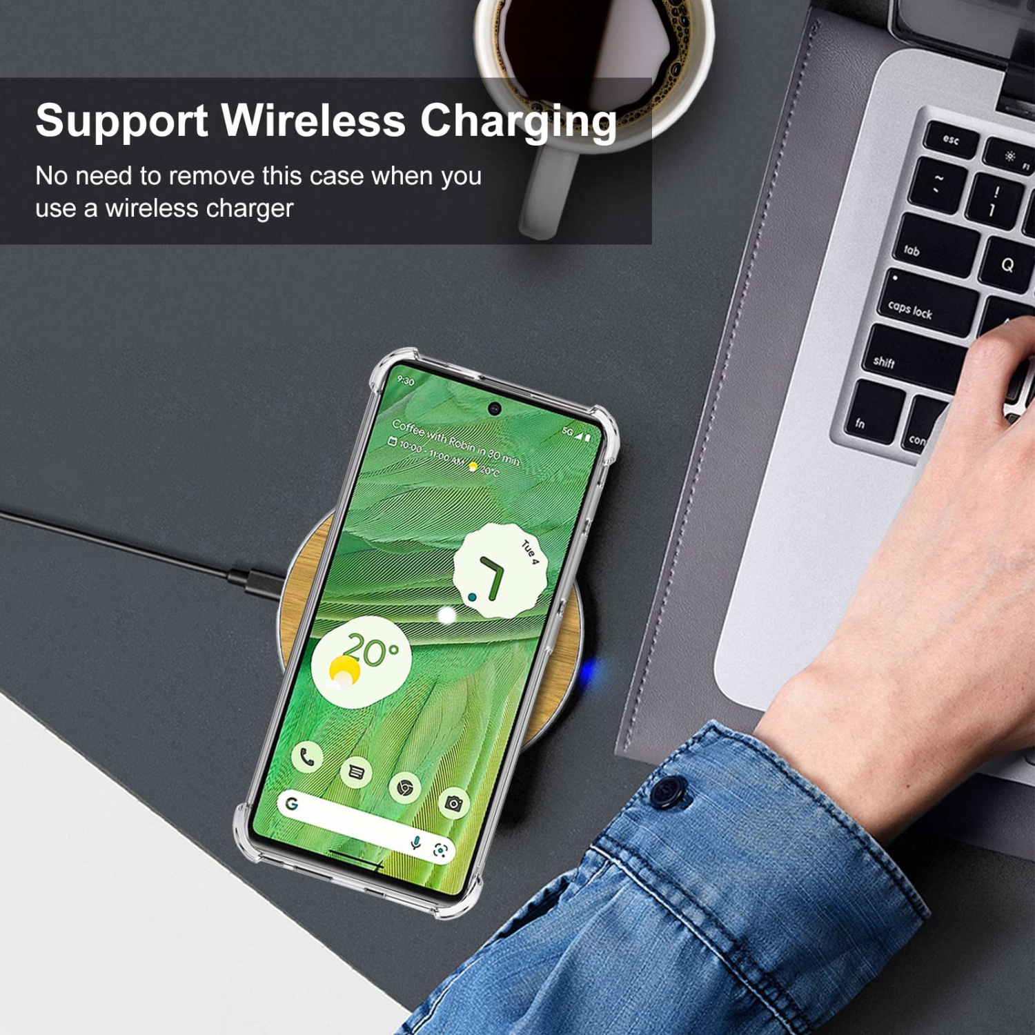 Pixel 7 Case, Google Pixel 7 Case with Screen Protector, Shockproof Crystal Clear Slim Soft Silicone TPU Protective Phone Cover for Google Pixel