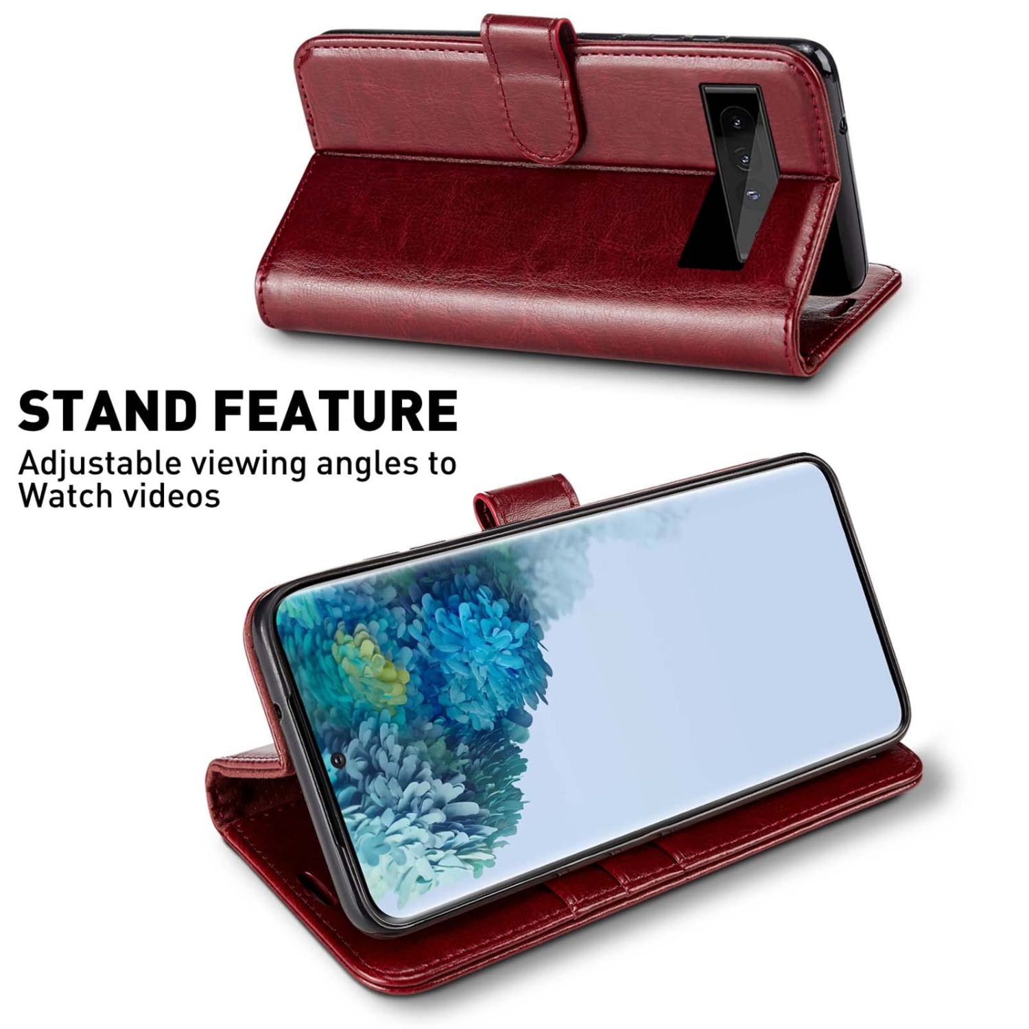 Wallet Case for Google Pixel 7 Pro, Screen Protector Included RFID Blocking Flip Folio Leather Cell Phone Cover with Credit Card Holder for Google