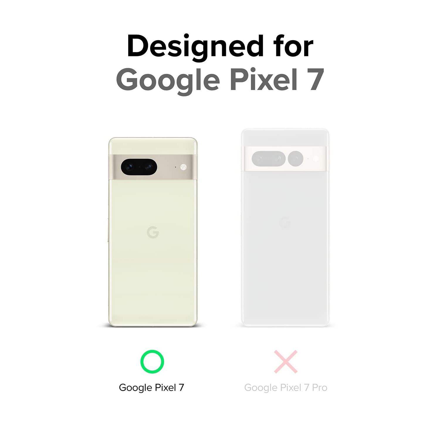 Onyx Anti-Fingerprint Technology Compatible with Google Pixel 7 Case 5G, Shockproof Rugged Heavy Duty Non-Slip Flexible Smudge Proof Cover - Black