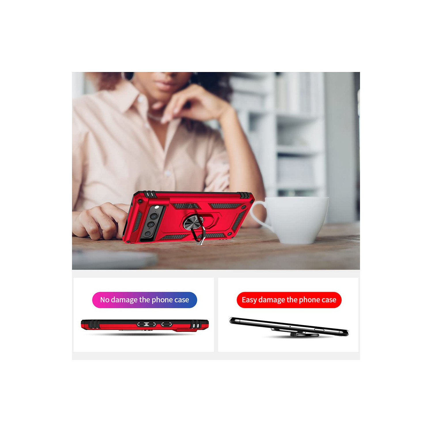 for Google Pixel 7 Pro Case, Pixel 7 Pro Case, Military Grade Protective Cases with Ring for Google Pixel 7 Pro