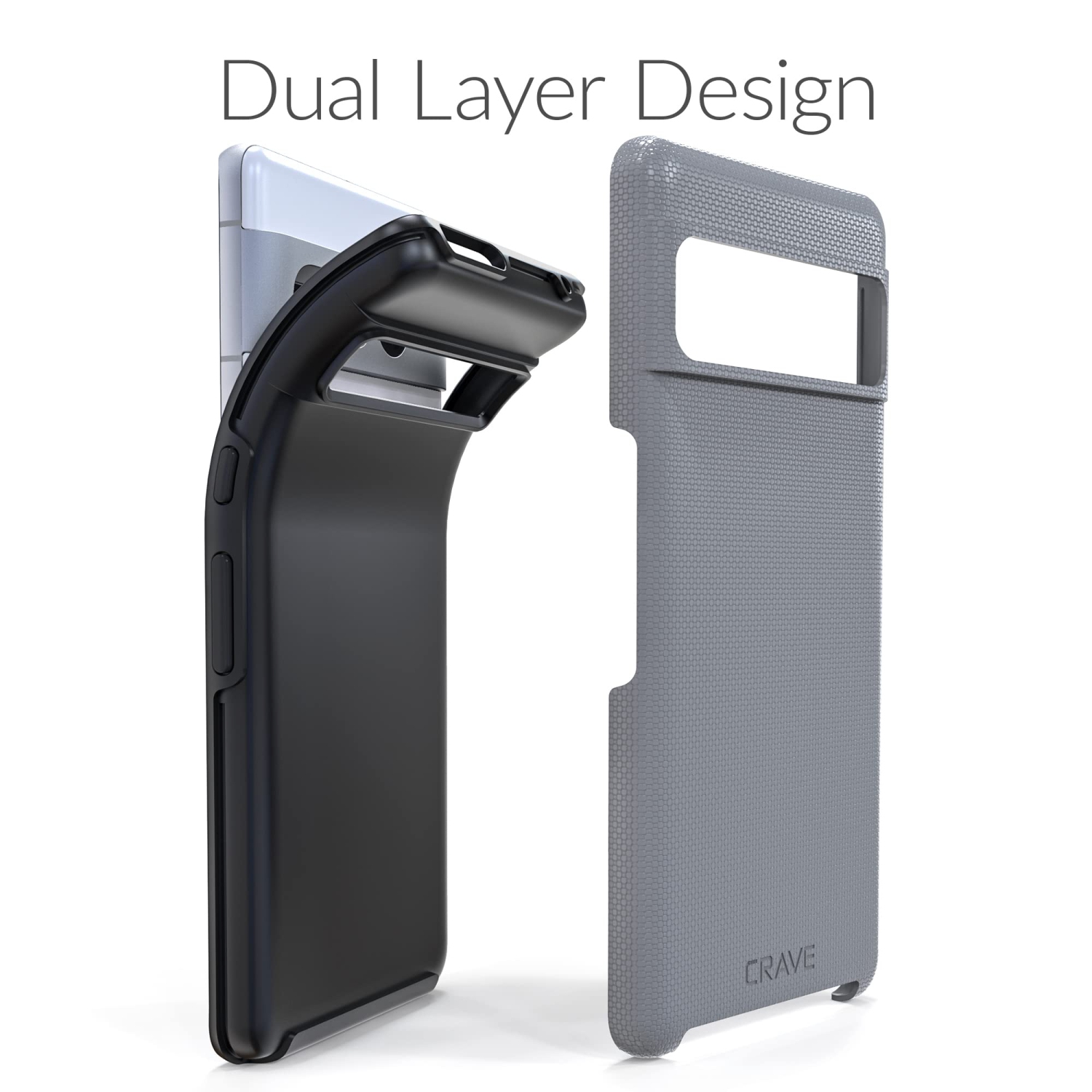 Crave Dual Guard for Google Pixel 7 Pro Case, Shockproof Protection Dual Layer Case for Google Pixel 7 Pro - Slate