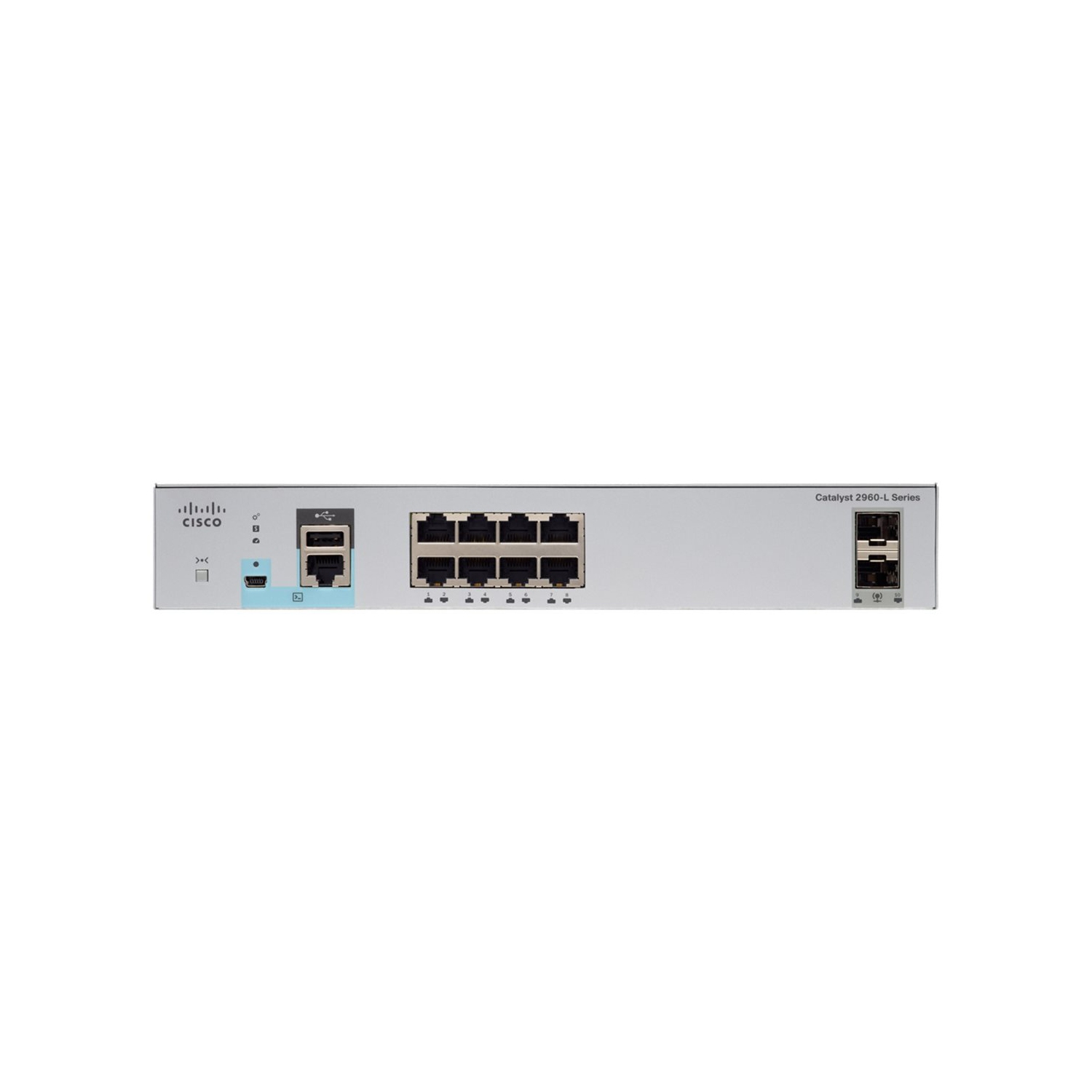 Cisco Catalyst 2960L-8TS-LL - Switch - managed - 8 x 10/100/1000 + 2 x Gigabit SFP - desktop, rack-mountable (WS-C2960L-8TS-LL)