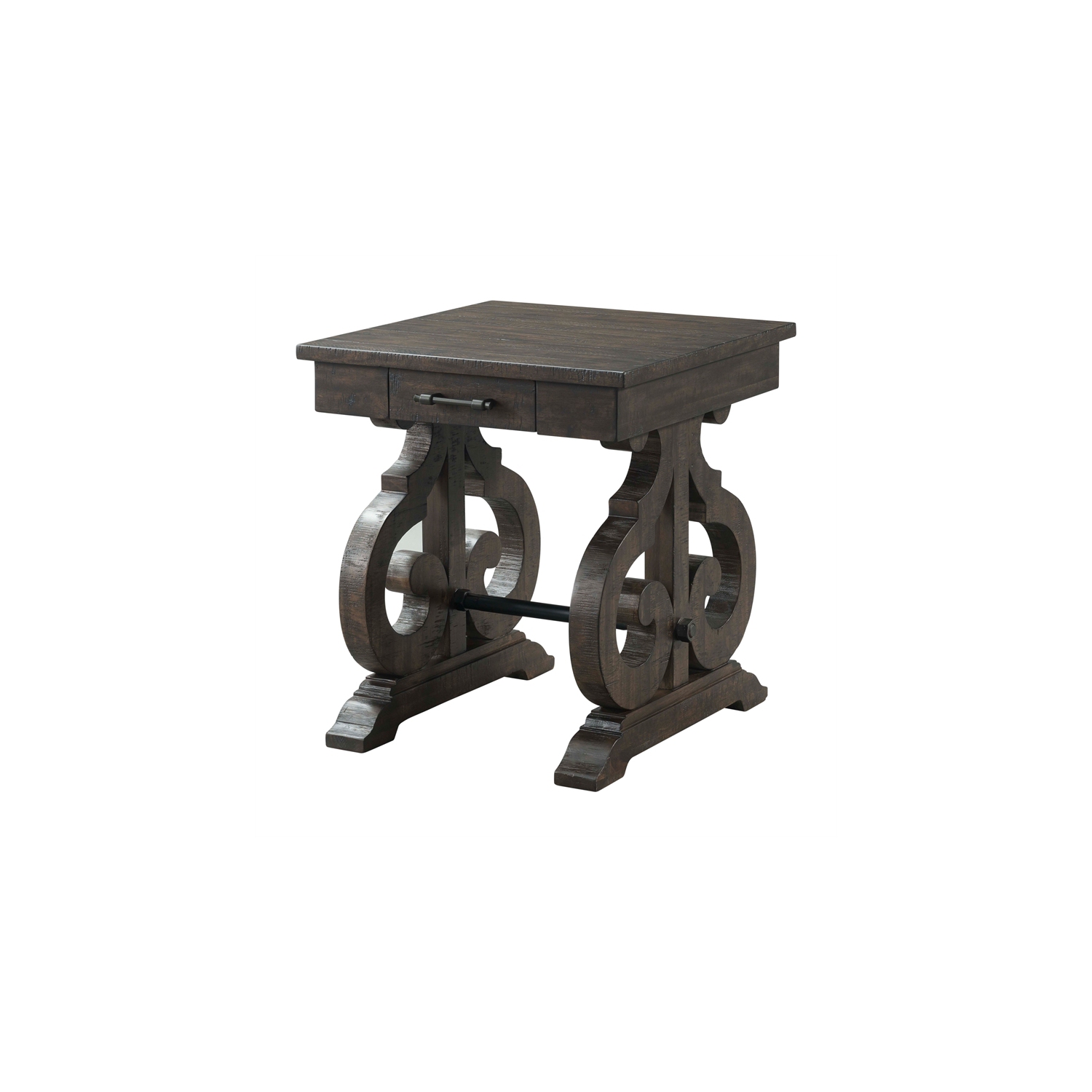 Picket House Stanford Chair Side Table in Brown