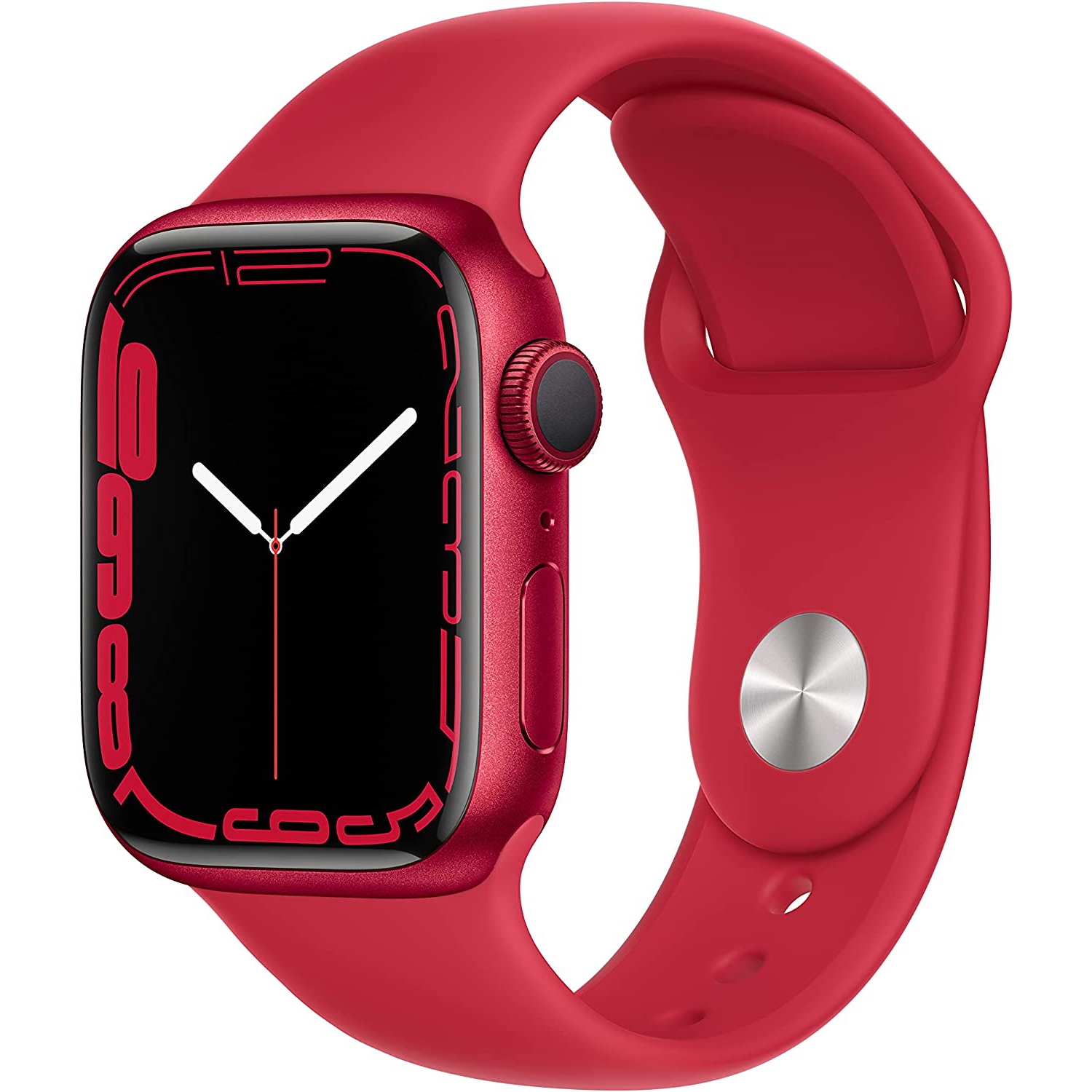 Refurbished (Good) Apple Watch Series 7 (GPS + Cellular 4G LTE, 45mm)  (Product) RED Aluminum Case with (Product) RED Sport Band