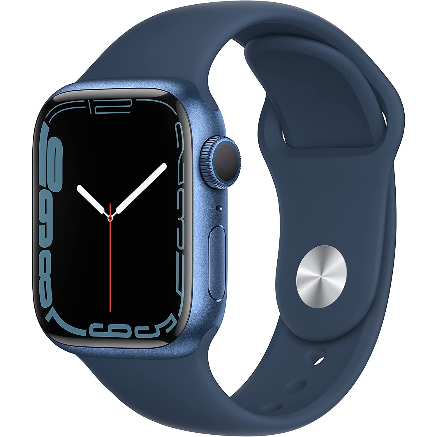 Refurbished Apple Watch Series 7 (GPS, 45mm) Blue Aluminum Case with Abyss Blue Sport Band