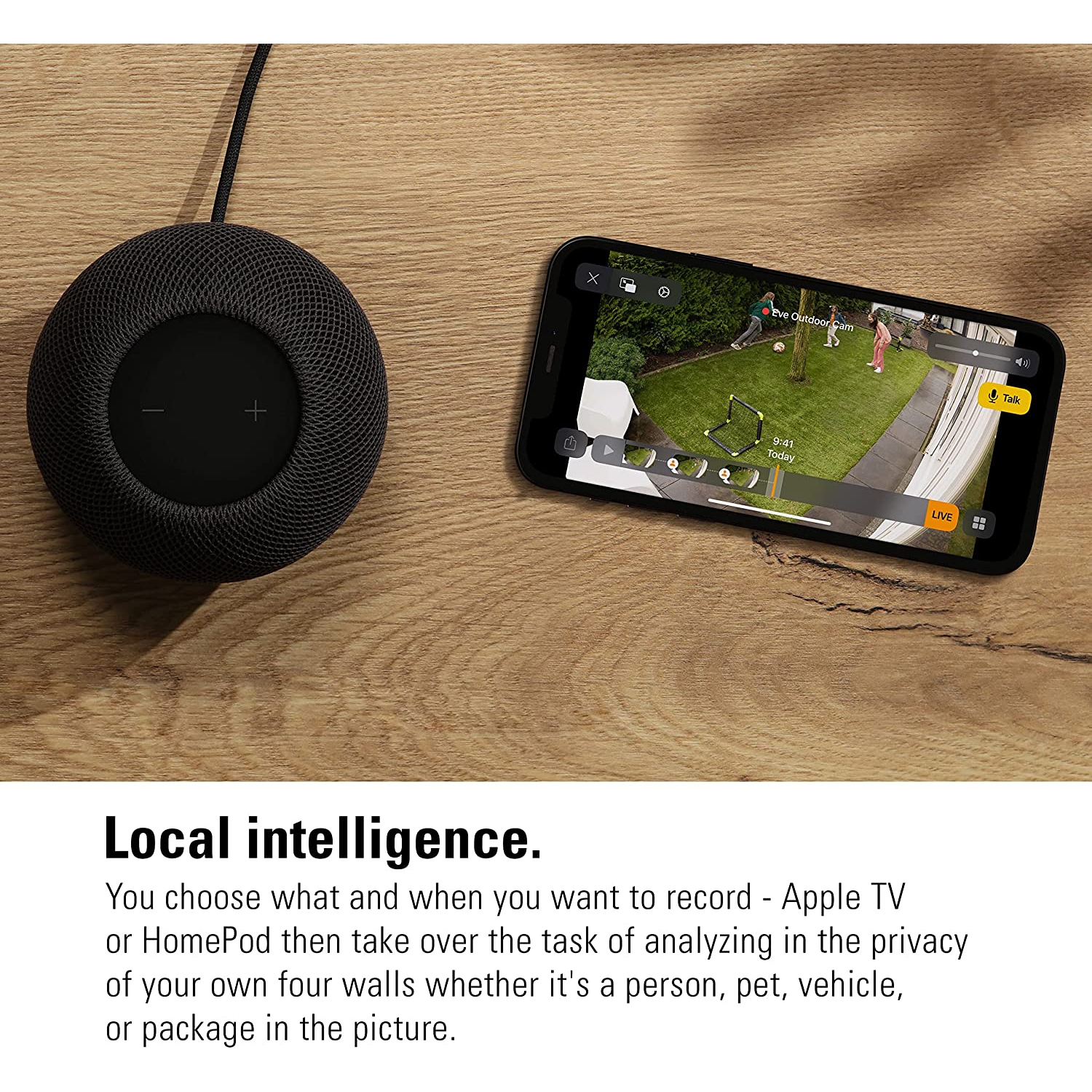 Eve Outdoor Cam 1080p Secure Floodlight Camera with Night Vision