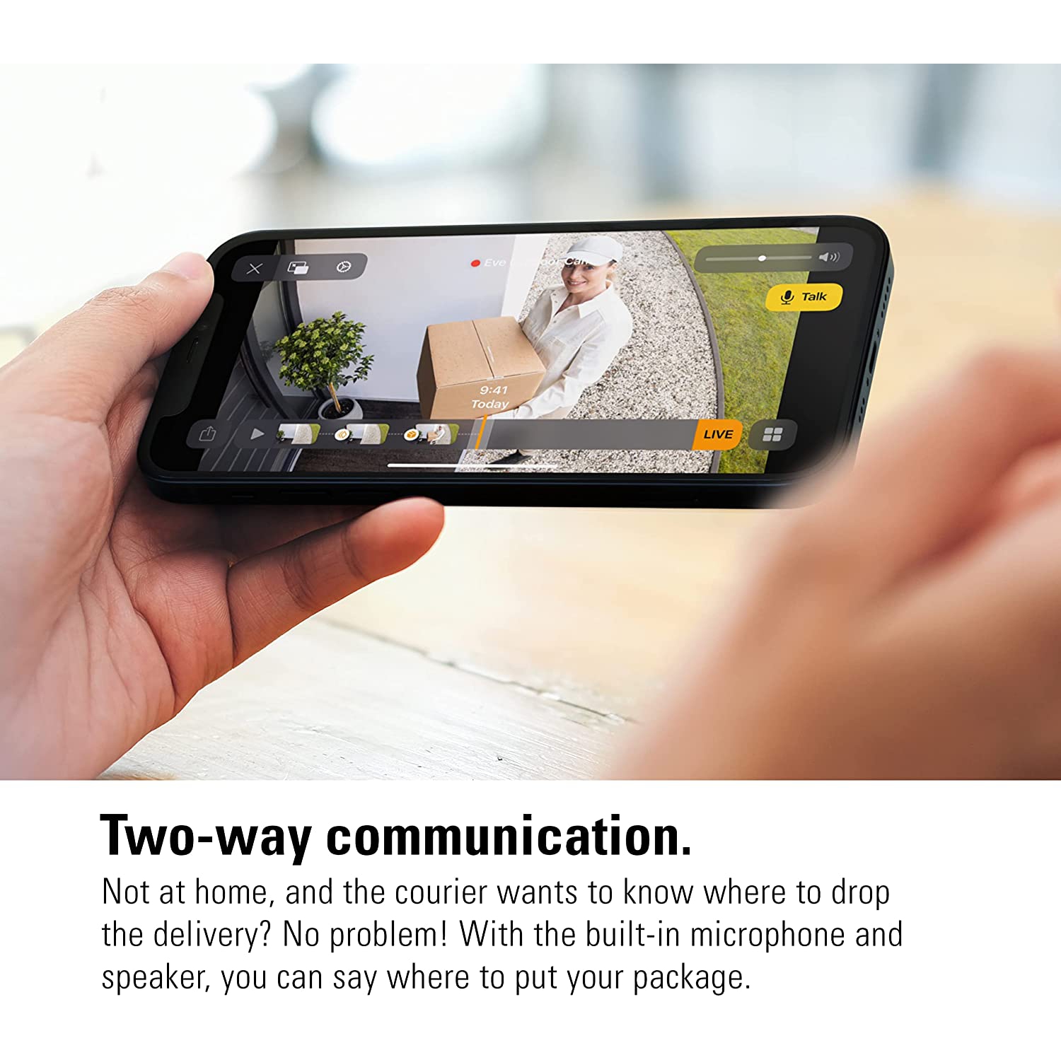 Eve Outdoor Cam 1080p Secure Floodlight Camera with Night Vision