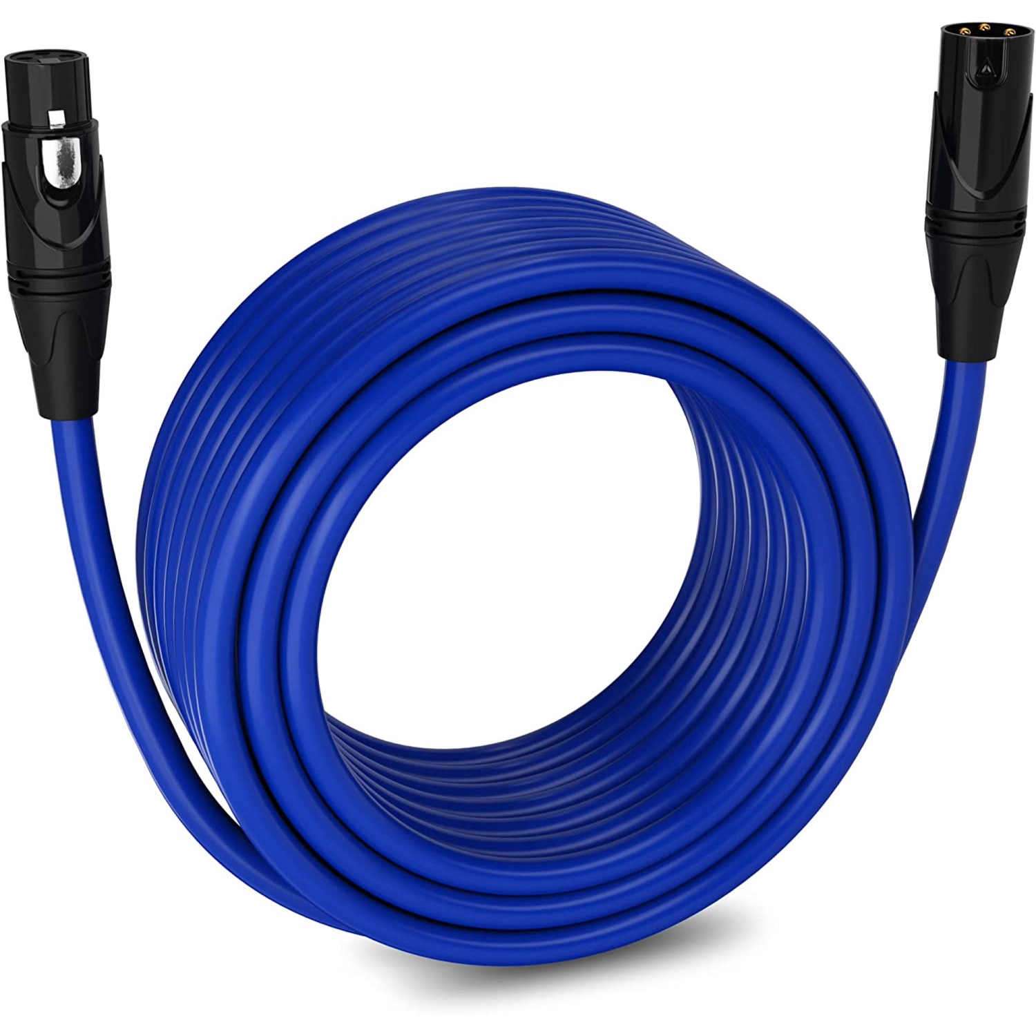 LyxPro 75 feet Microphone XLR Cable, Male to Female, 3 Pin Mic Cable, Blue