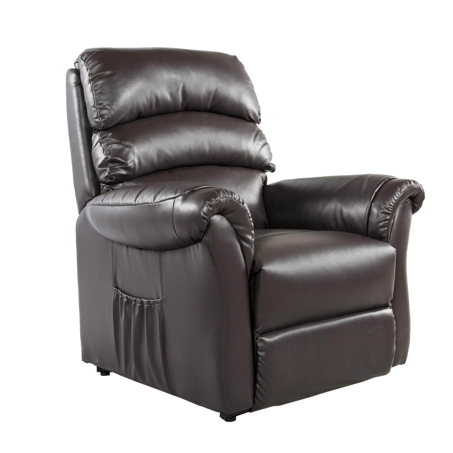 Primo International Fitzgerald Bonded Leather Power Lift Reclining Chair - Brown