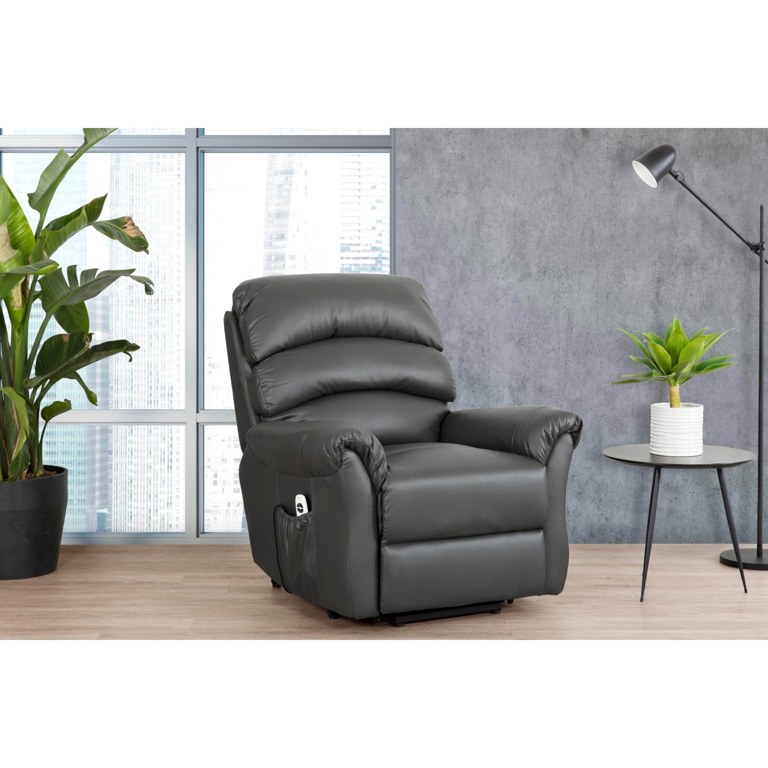 Primo International Fitzgerald Bonded Leather Power Lift Reclining Chair - Brown