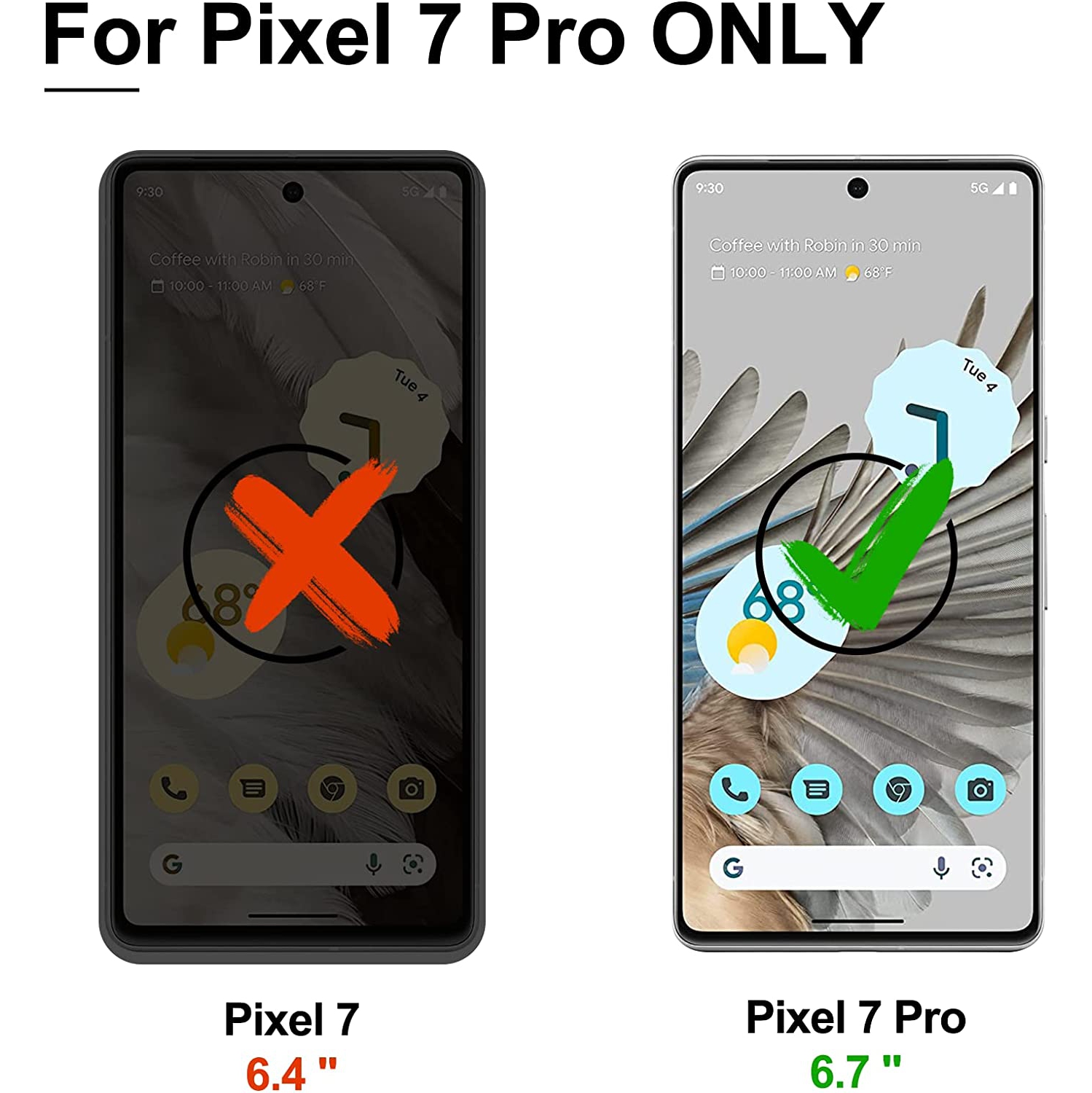 KeeGuard Google Pixel 7 Pro 5G 2022 Tempered Glass Screen Protector [Support Fingerprint Unlocking] 3D Curved Tempered Glass