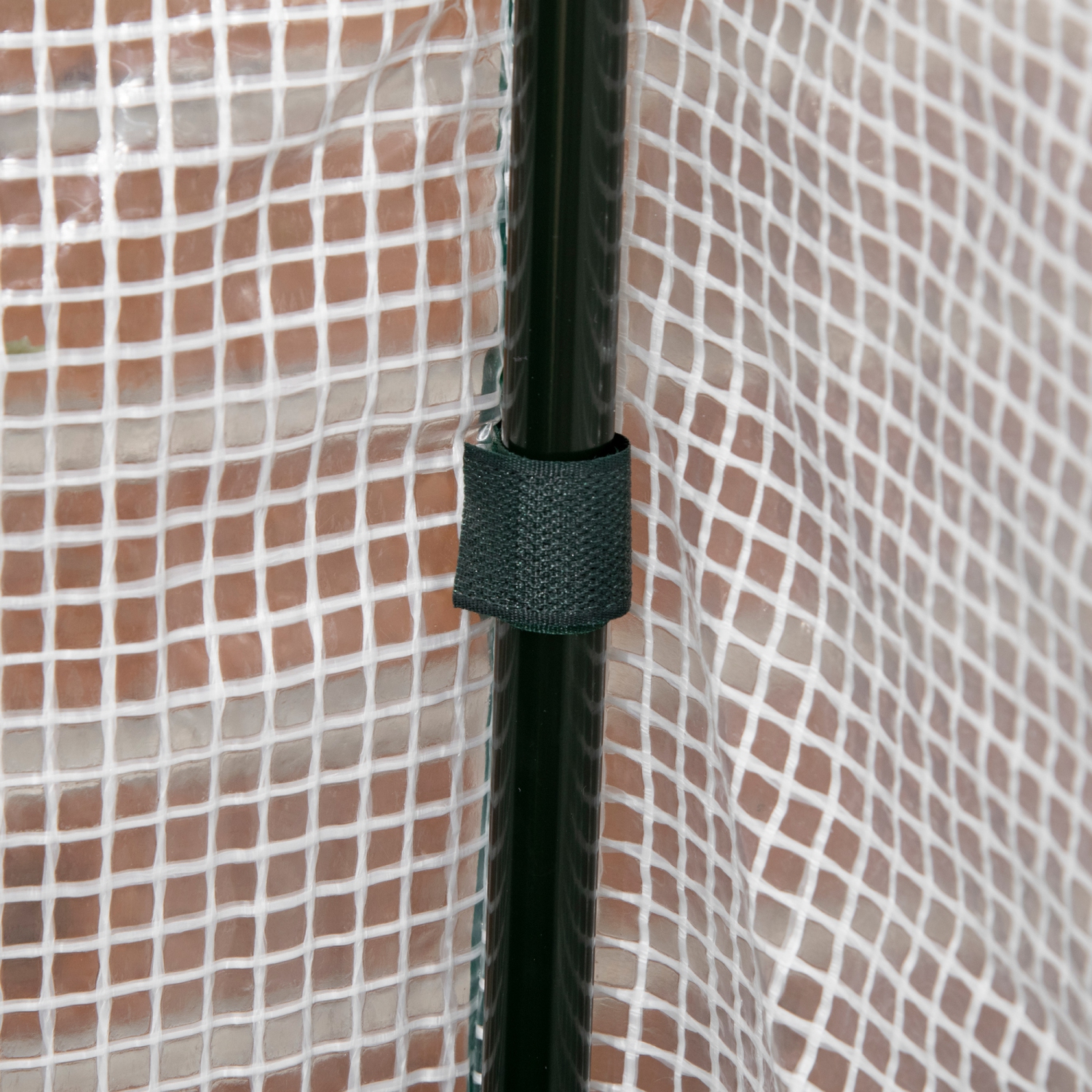 Outsunny Raised Garden Bed with PE Greenhouse Cover Outdoor Elevated Wood Planter Box for Herbs and Vegetables, Use for Patio, Backyard, Balcony, 48