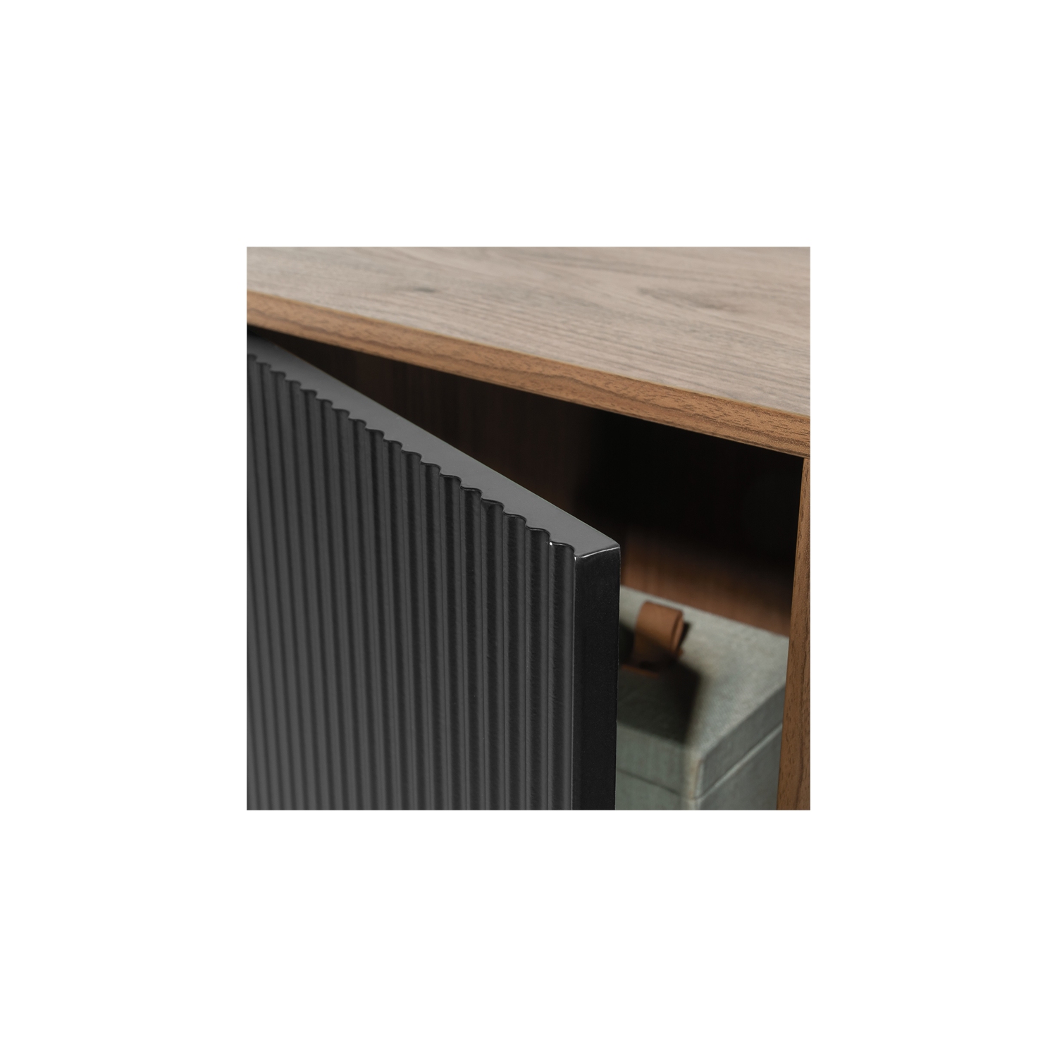 Sauder Ambleside Engineered Wood/Metal Storage Cabinet in Serene Walnut