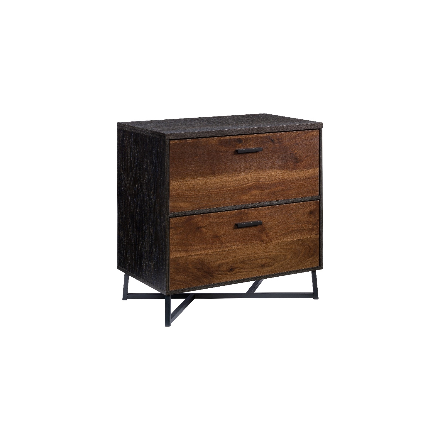 Sauder Canton Lane Engineered Wood/Metal Lateral File in Brew Oak